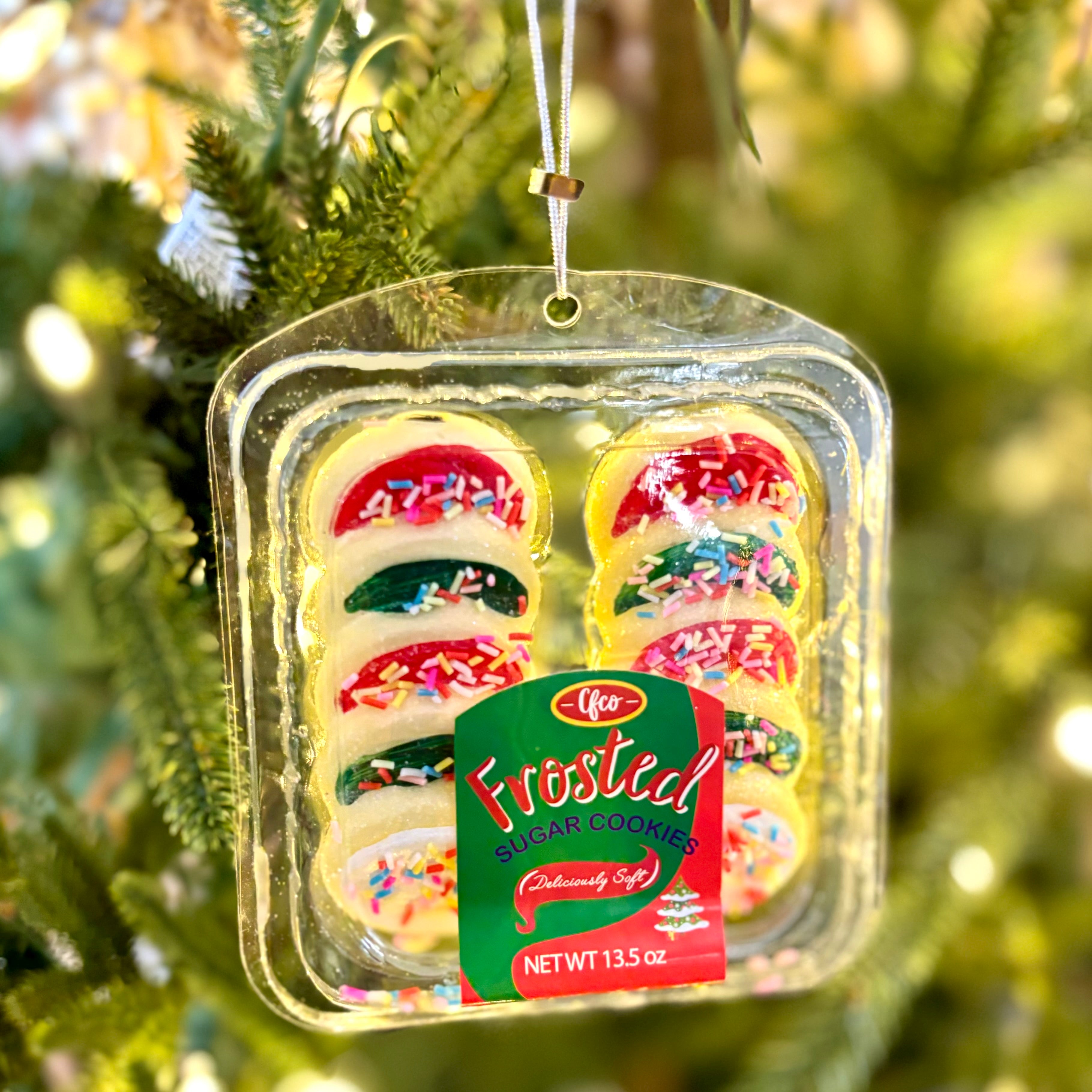 Deliciously Soft Sugar Cookies Glass Ornament