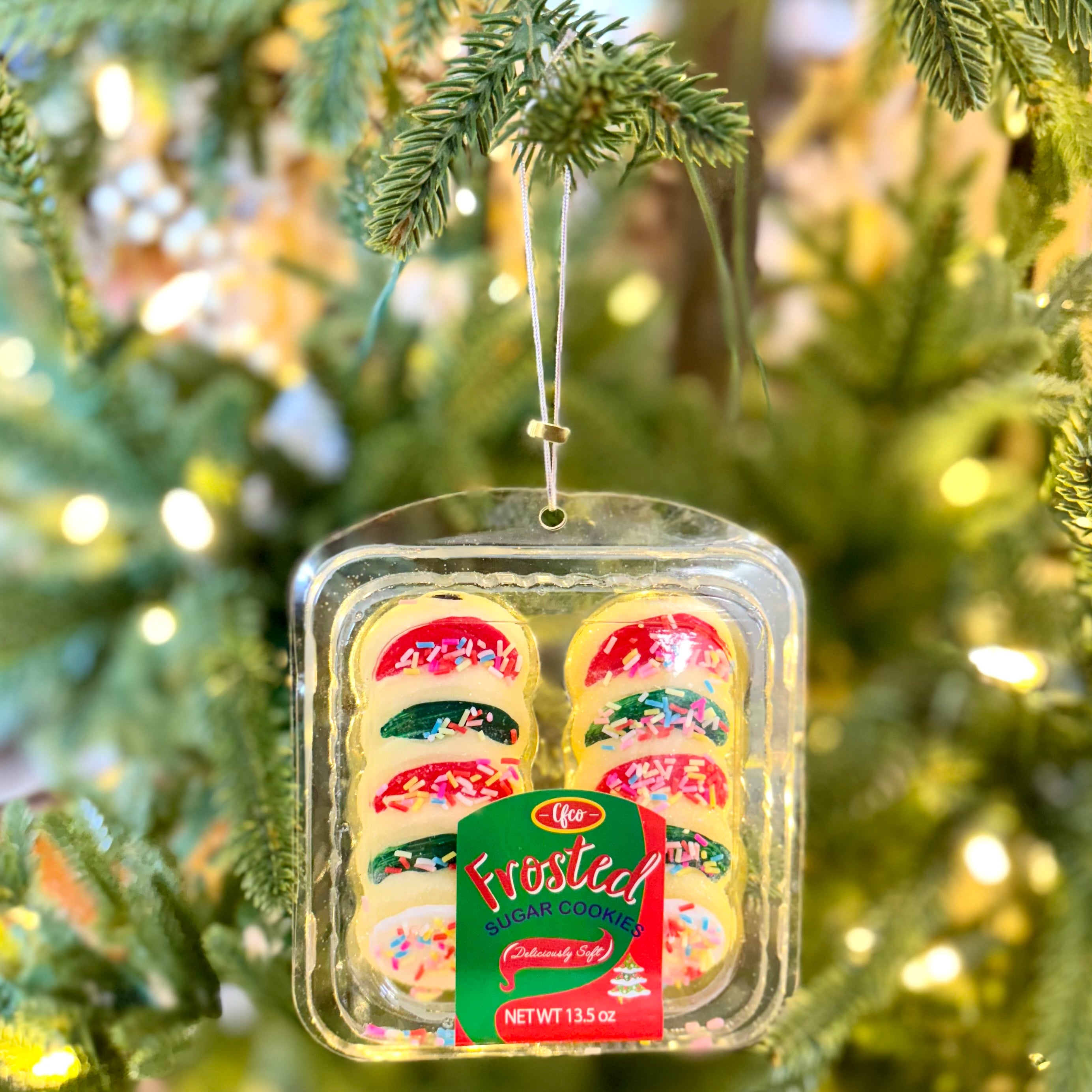 Deliciously Soft Sugar Cookies Glass Ornament