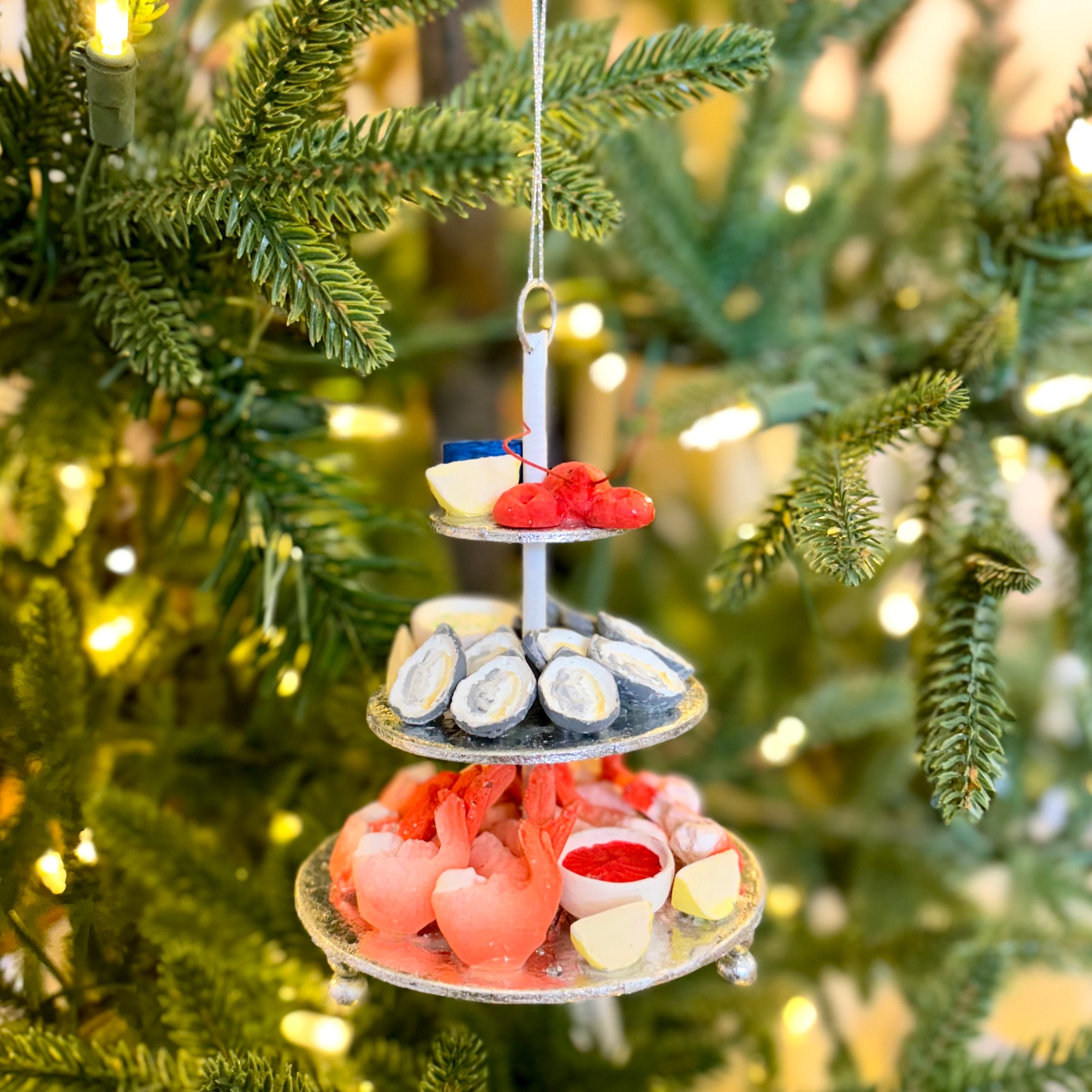 Seafood Tower Resin Ornament