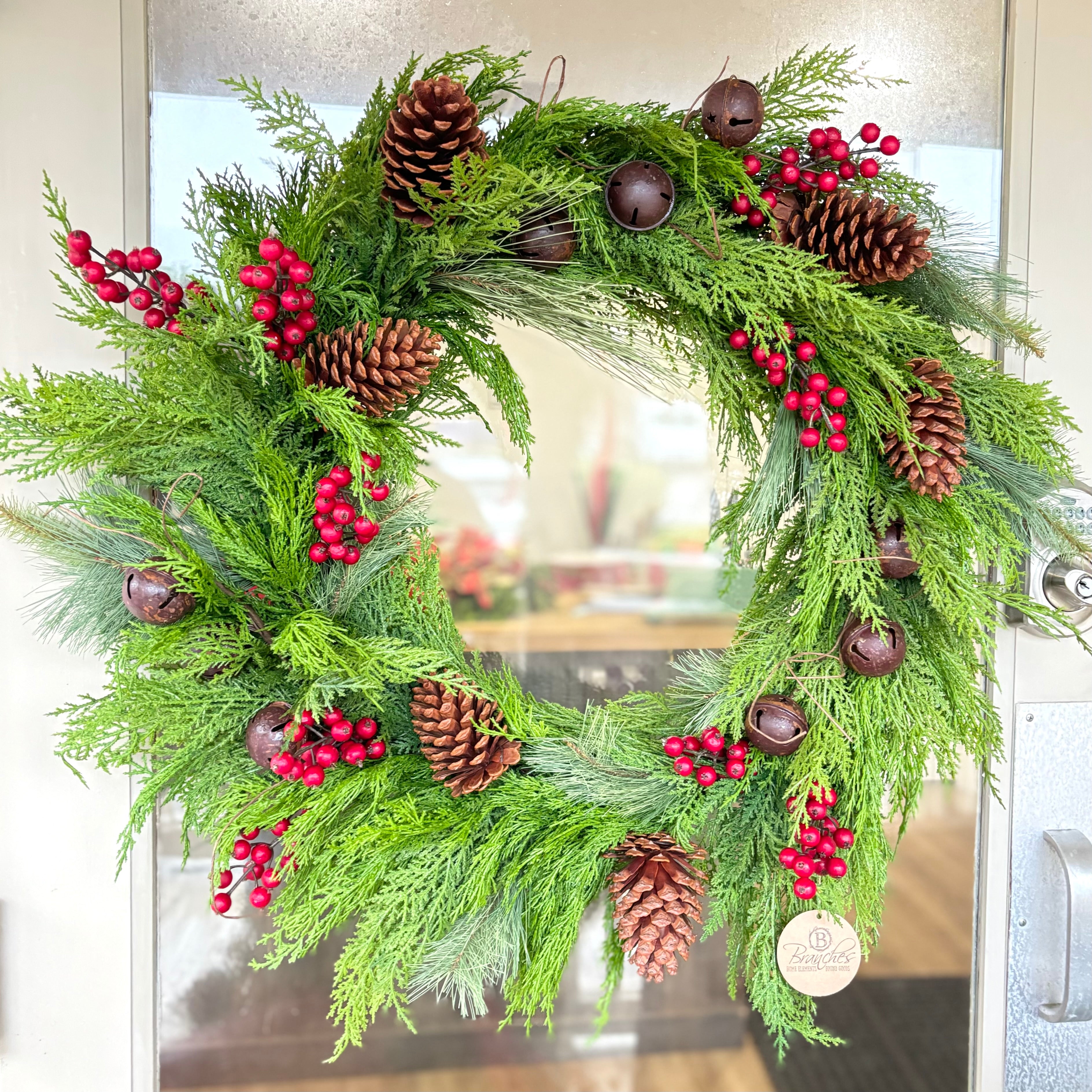 Cedar Bells Wreath  28"