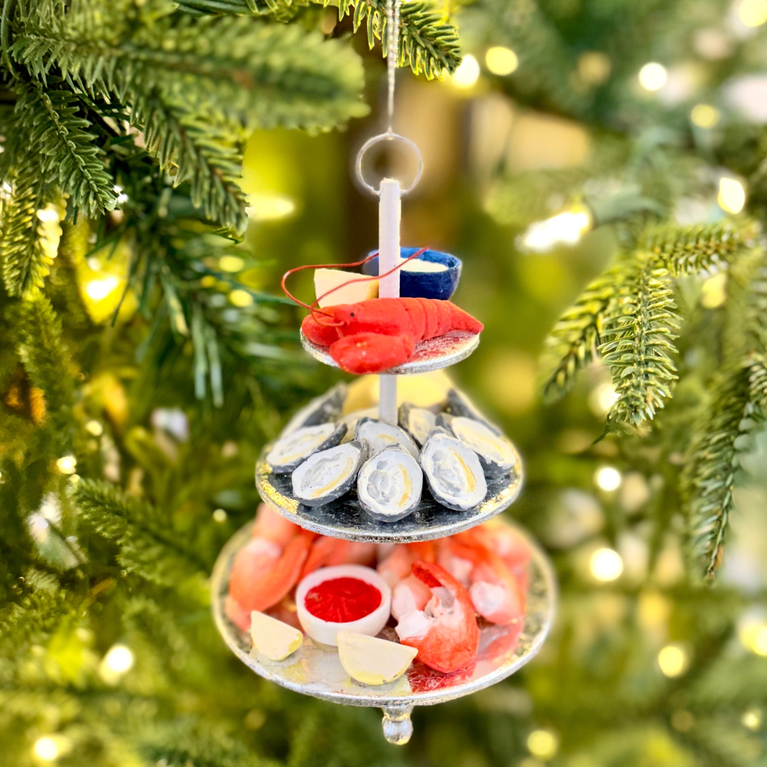 Seafood Tower Resin Ornament