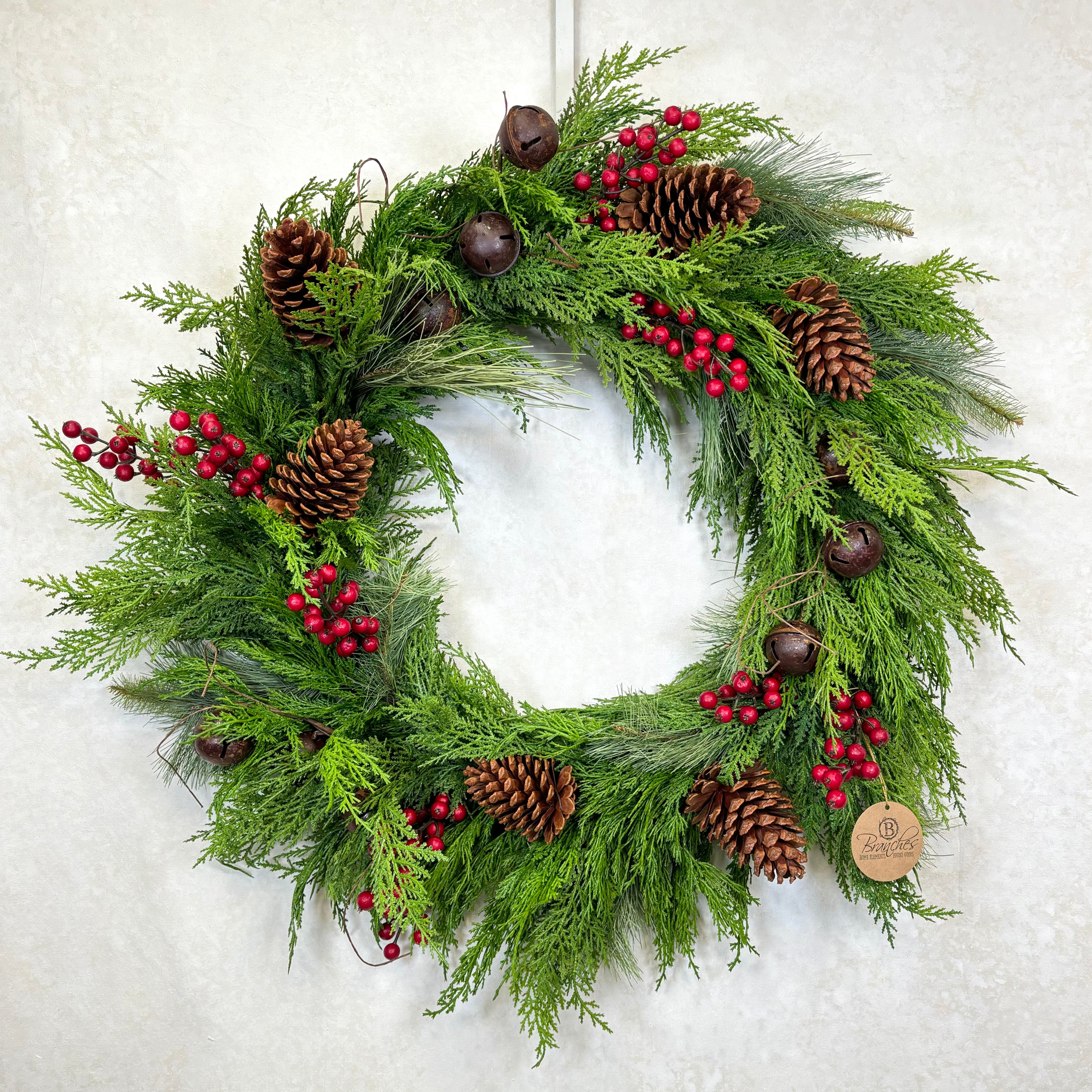 Cedar Bells Wreath  28"