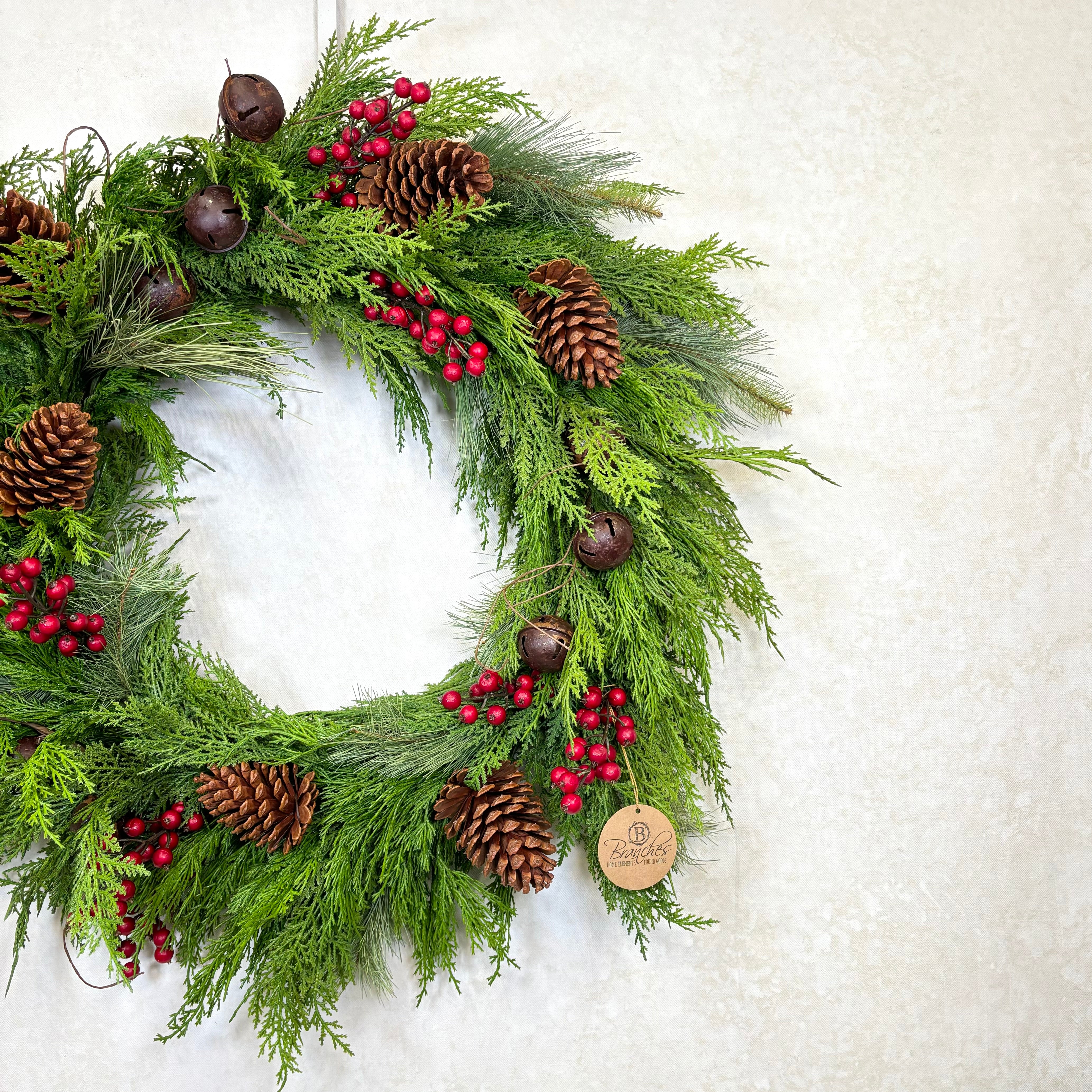 Cedar Bells Wreath  28"