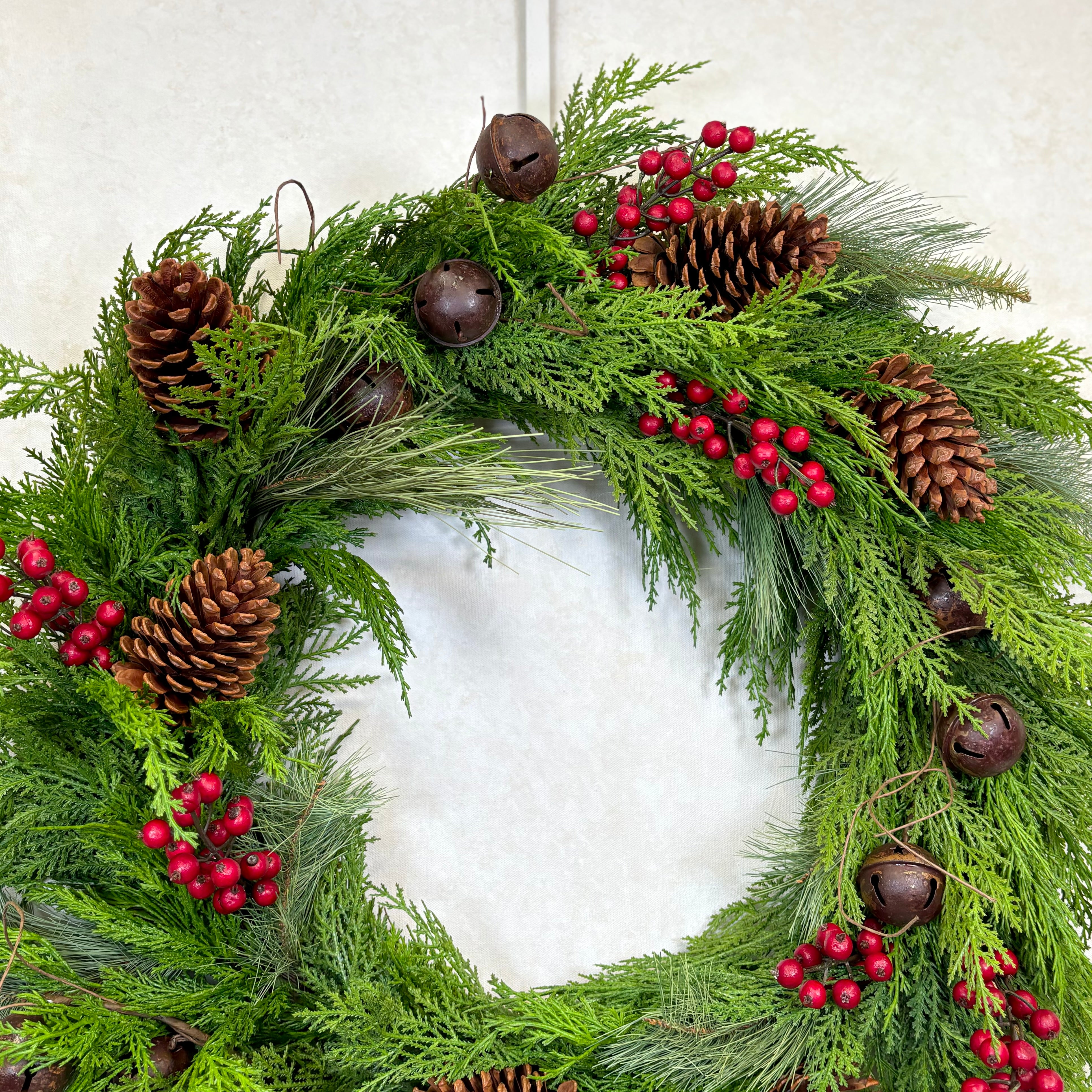 Cedar Bells Wreath  28"