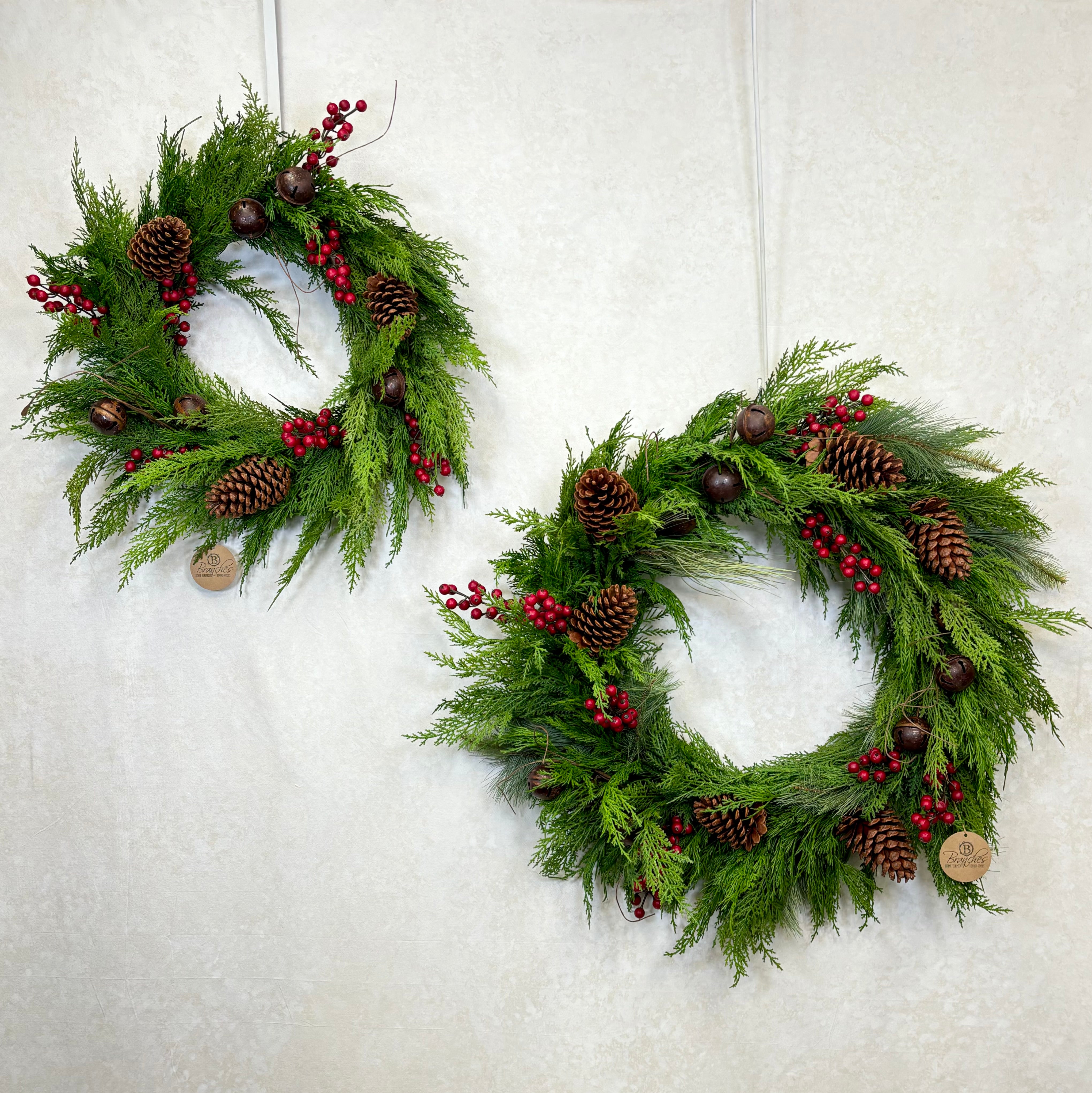 Cedar Bells Wreath  24"