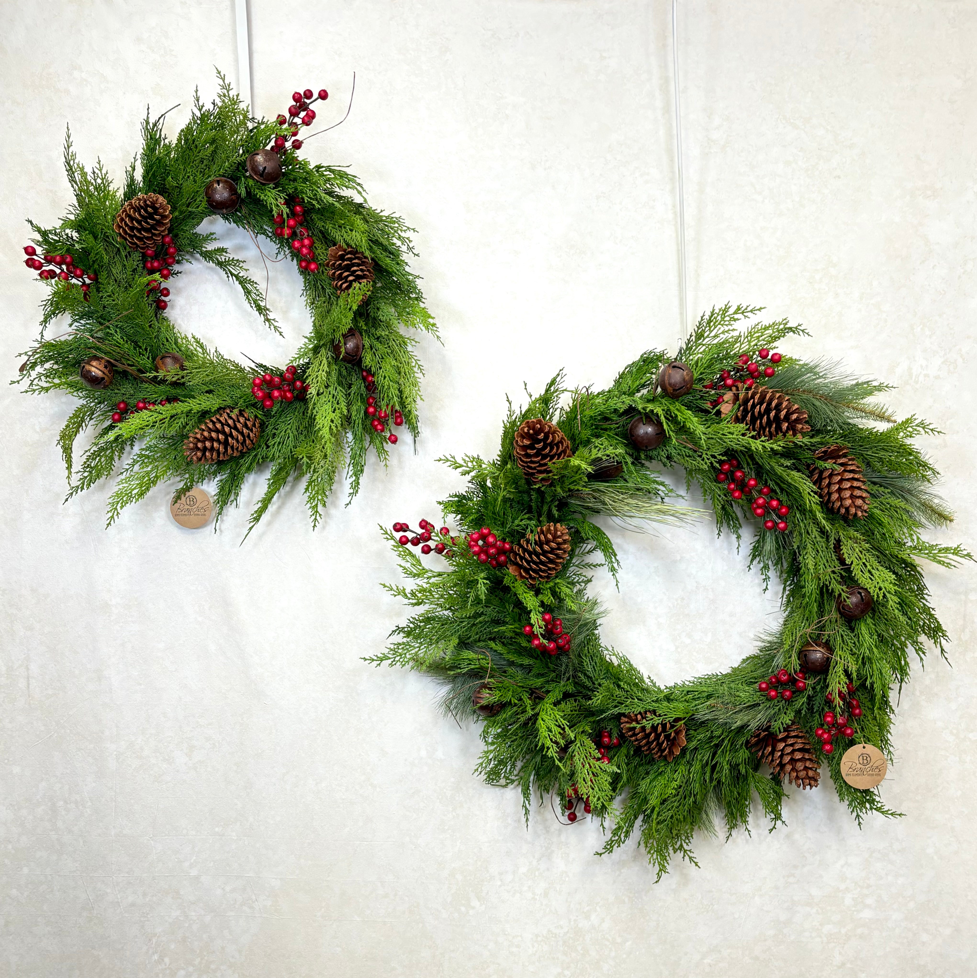 Cedar Bells Wreath  28"