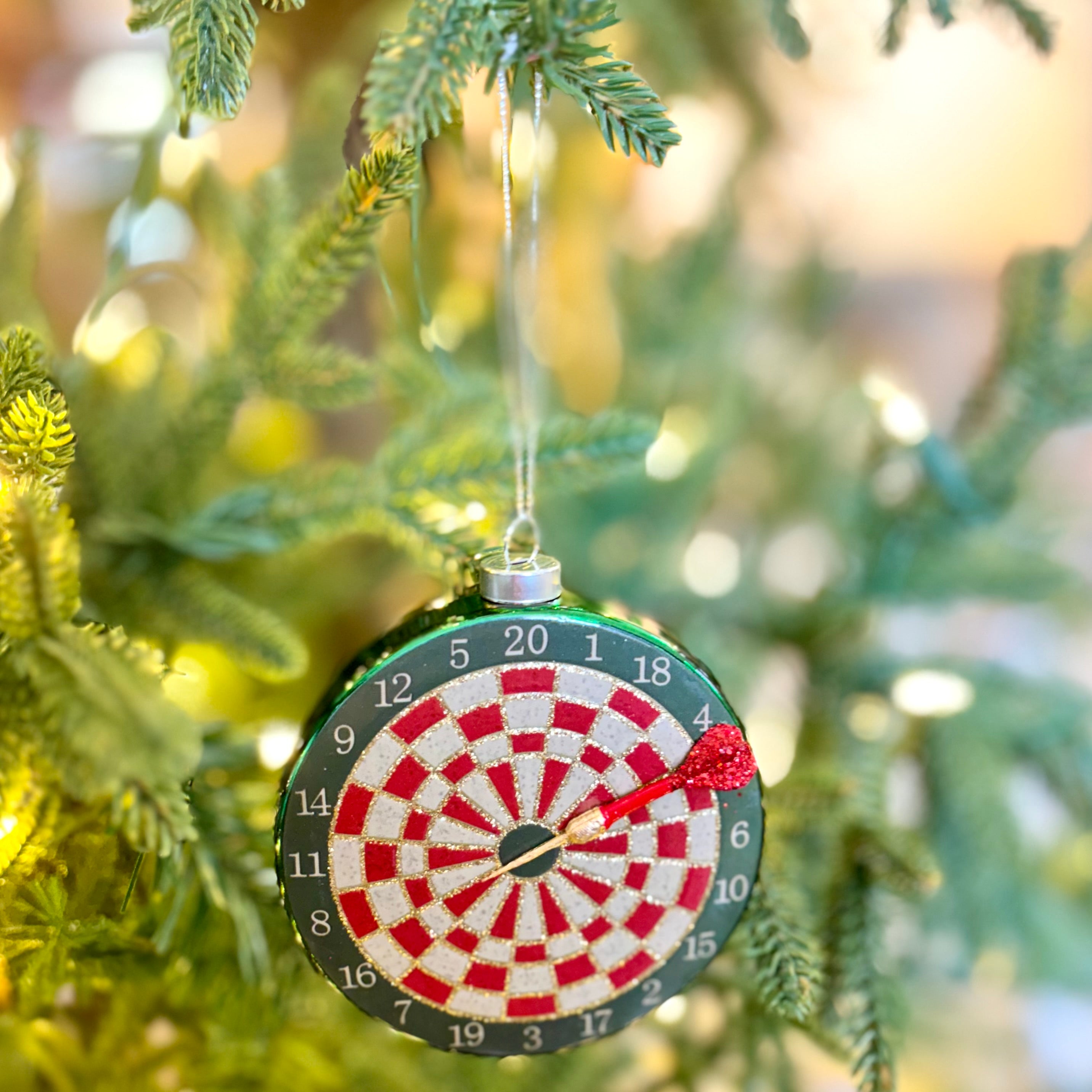 Dartboard Glass Ornament