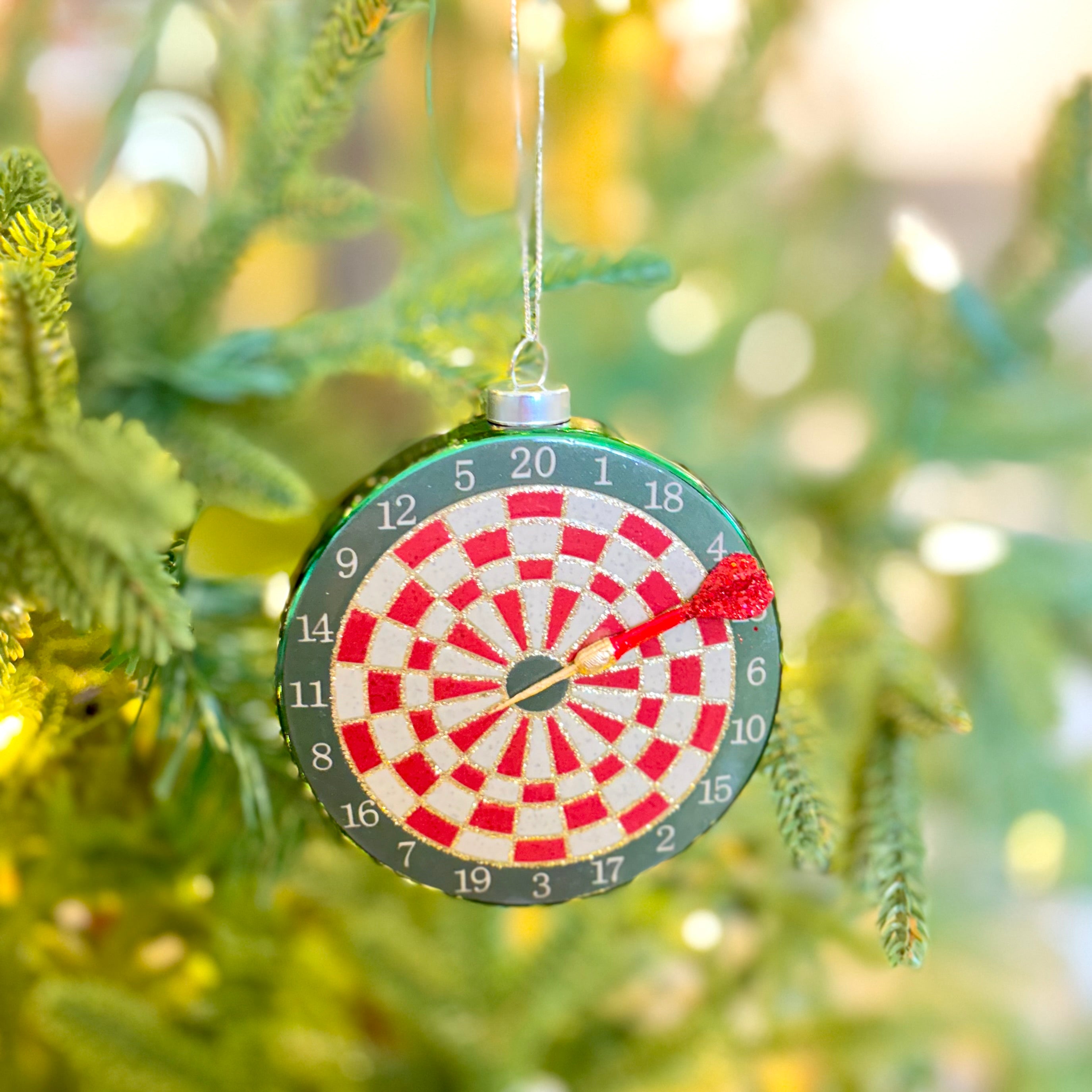 Dartboard Glass Ornament