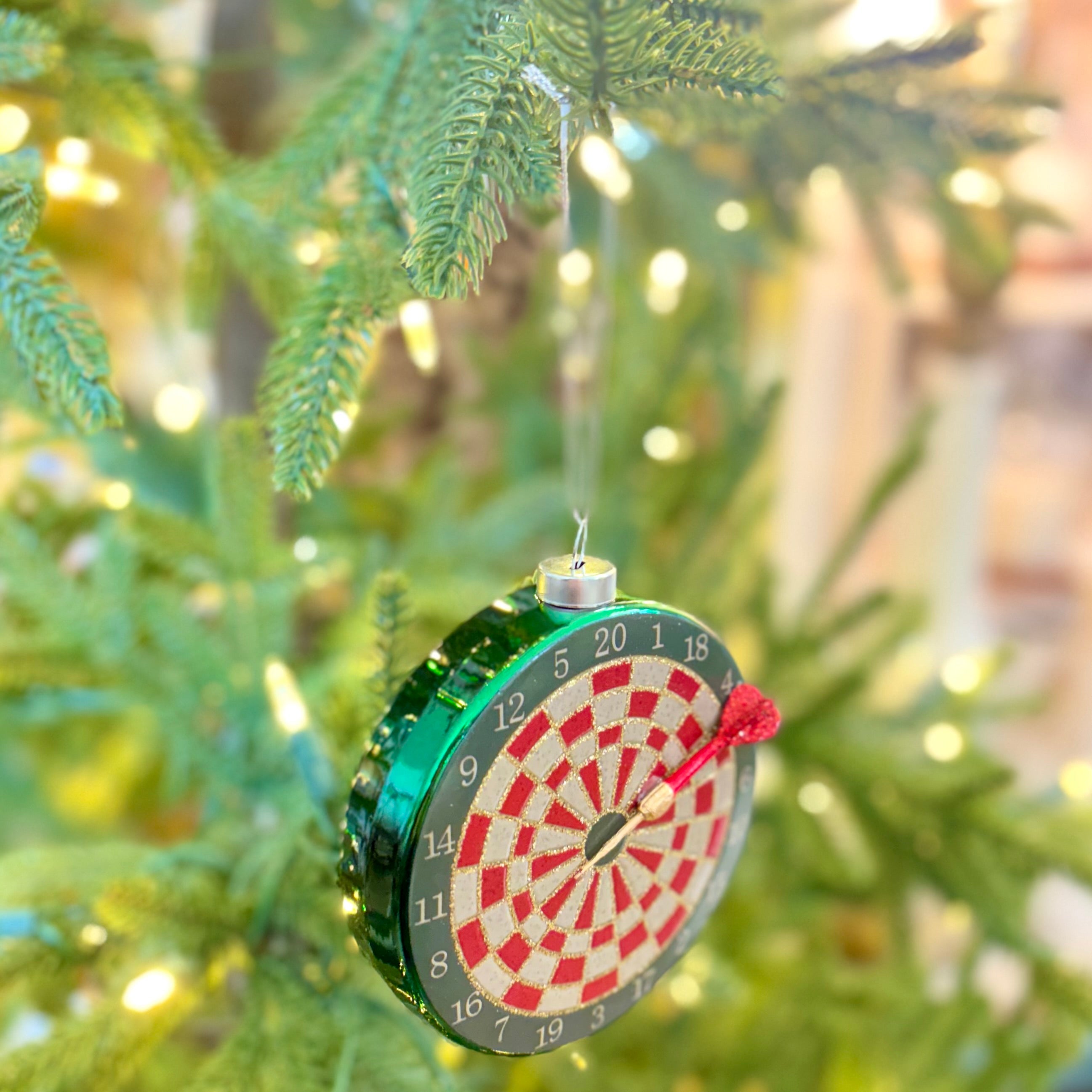 Dartboard Glass Ornament