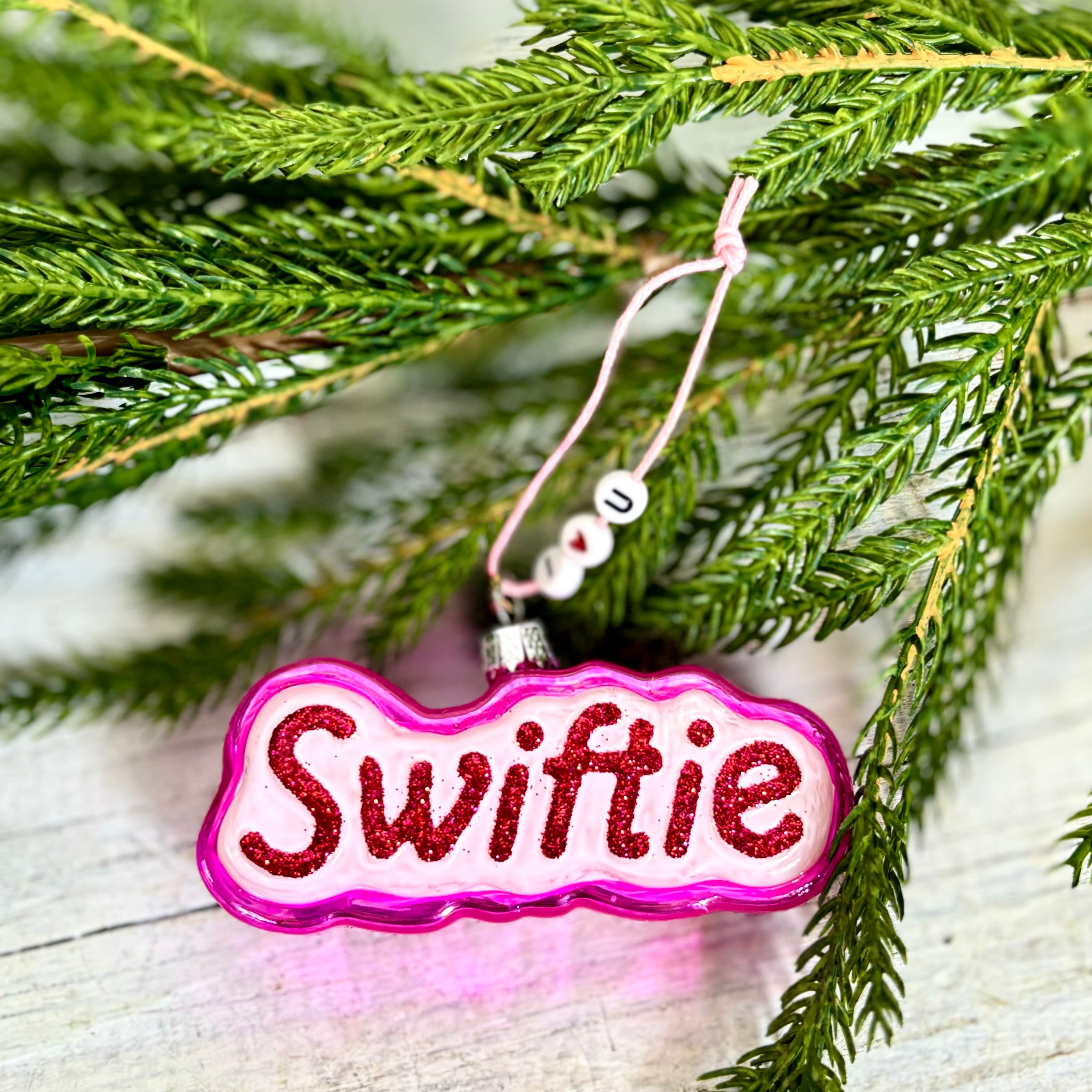 "Swiftie" Glass Ornament