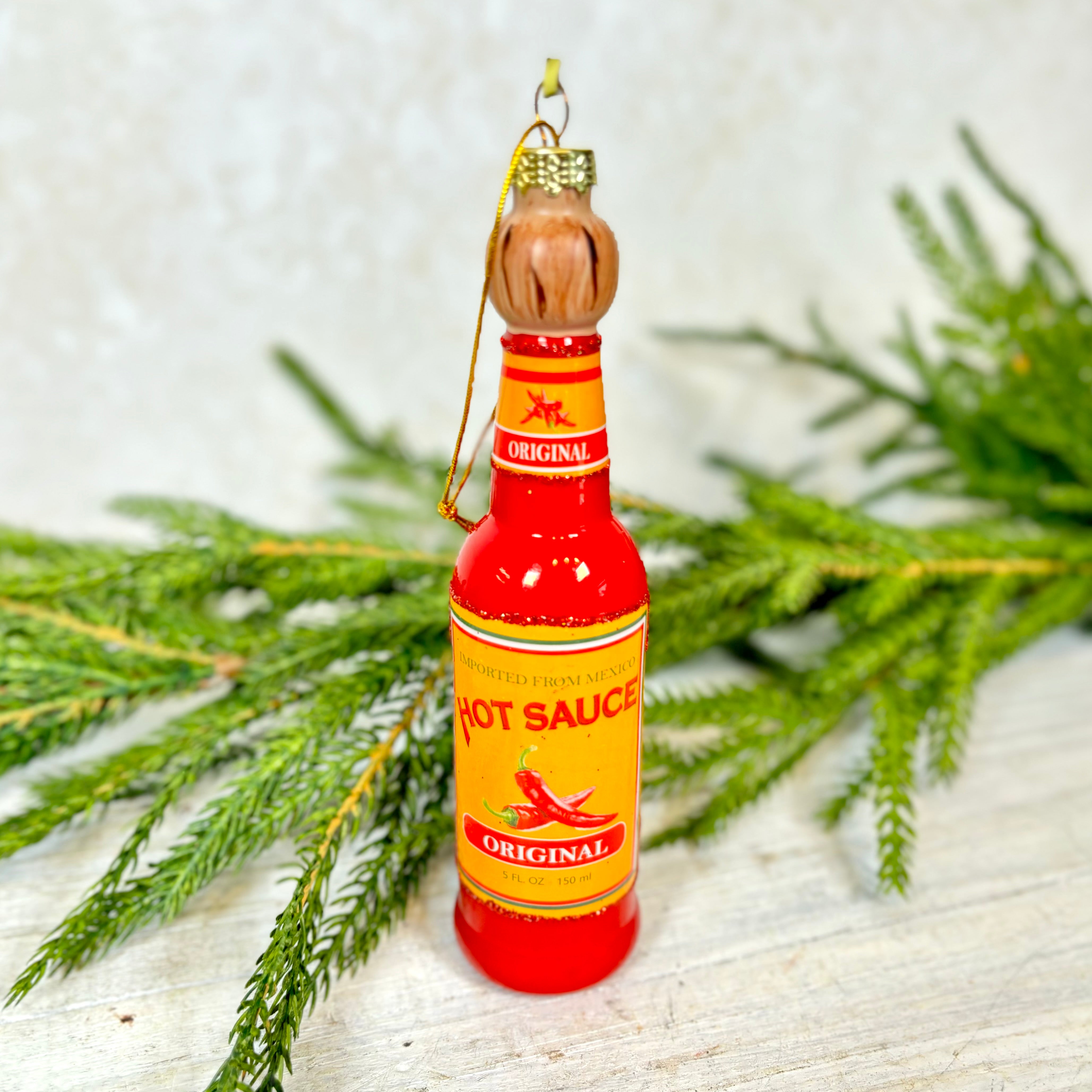 Hot Sauce Glass Ornament