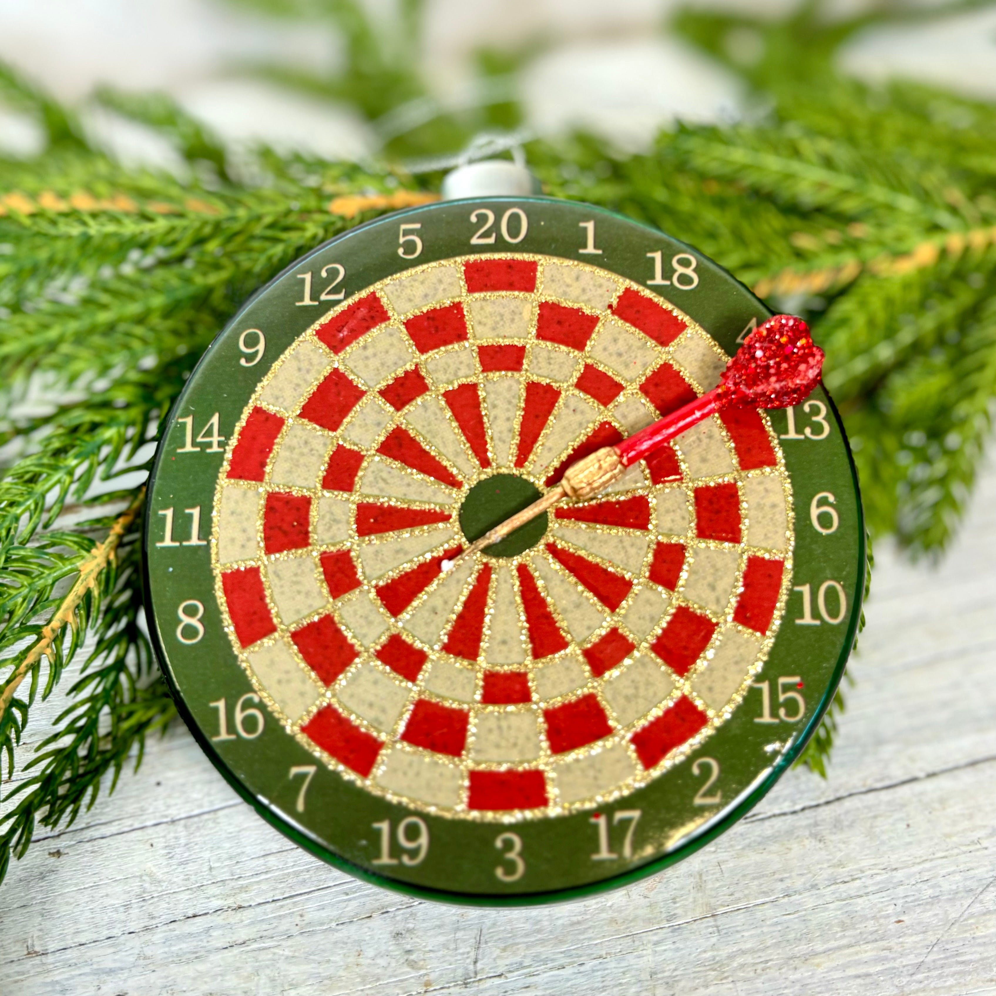 Dartboard Glass Ornament