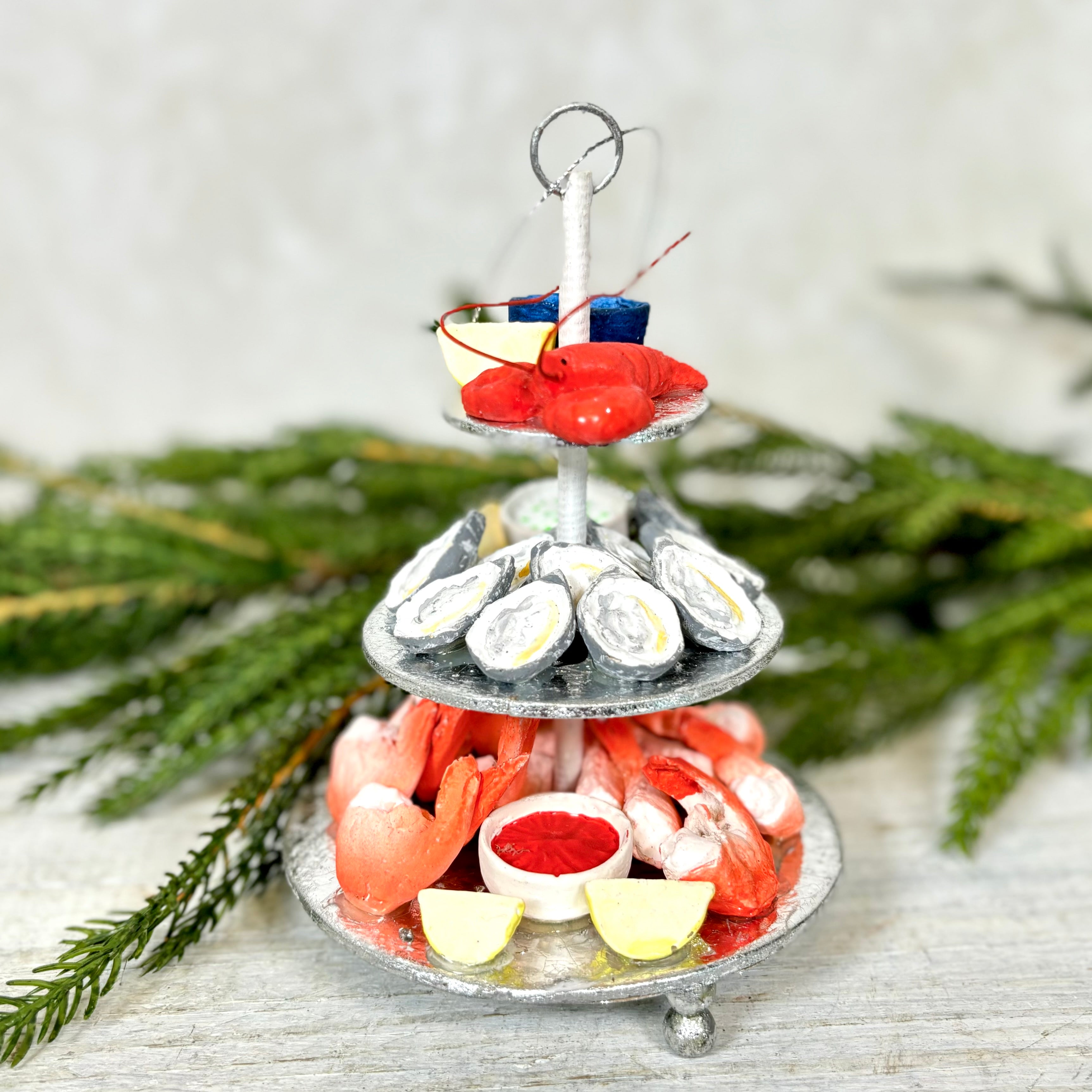 Seafood Tower Resin Ornament