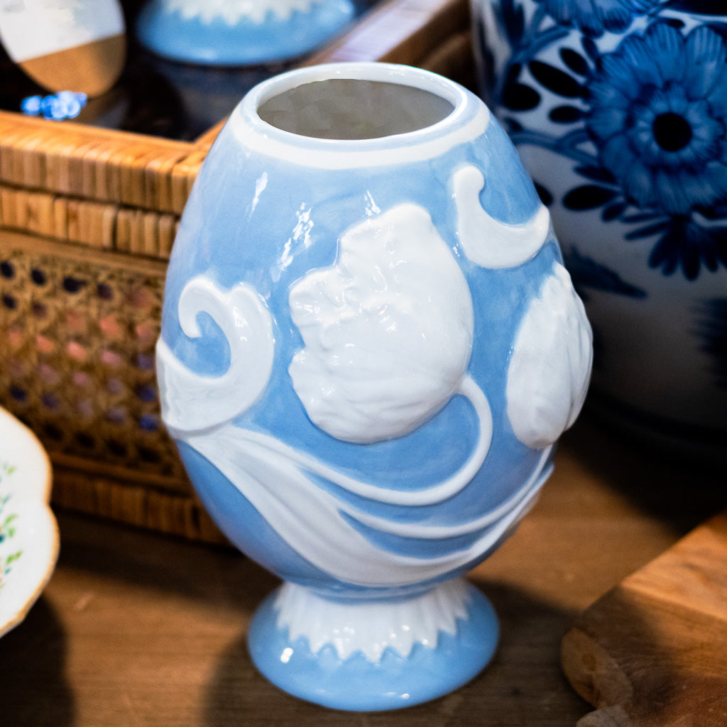 Embossed Egg Shape Vase