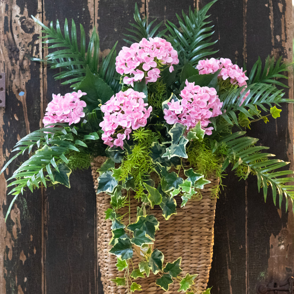 Pink Hydrangea Mix Elongated Drop In