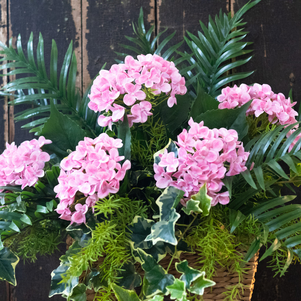 Pink Hydrangea Mix Elongated Drop In