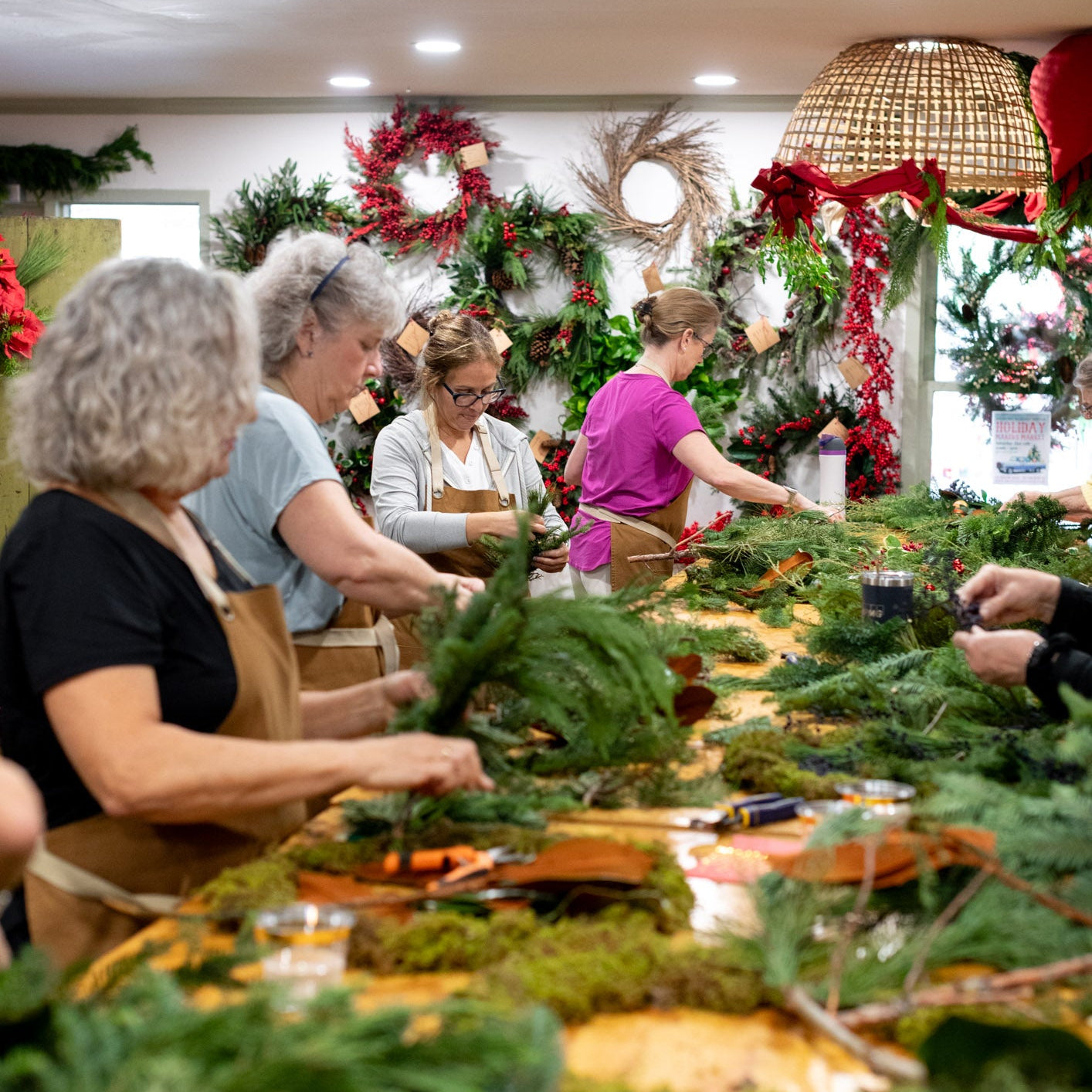 12.09.2025 @ 11AM | Fresh Holiday Evergreen Wreath Making with the Woodsman's Wife & Co.