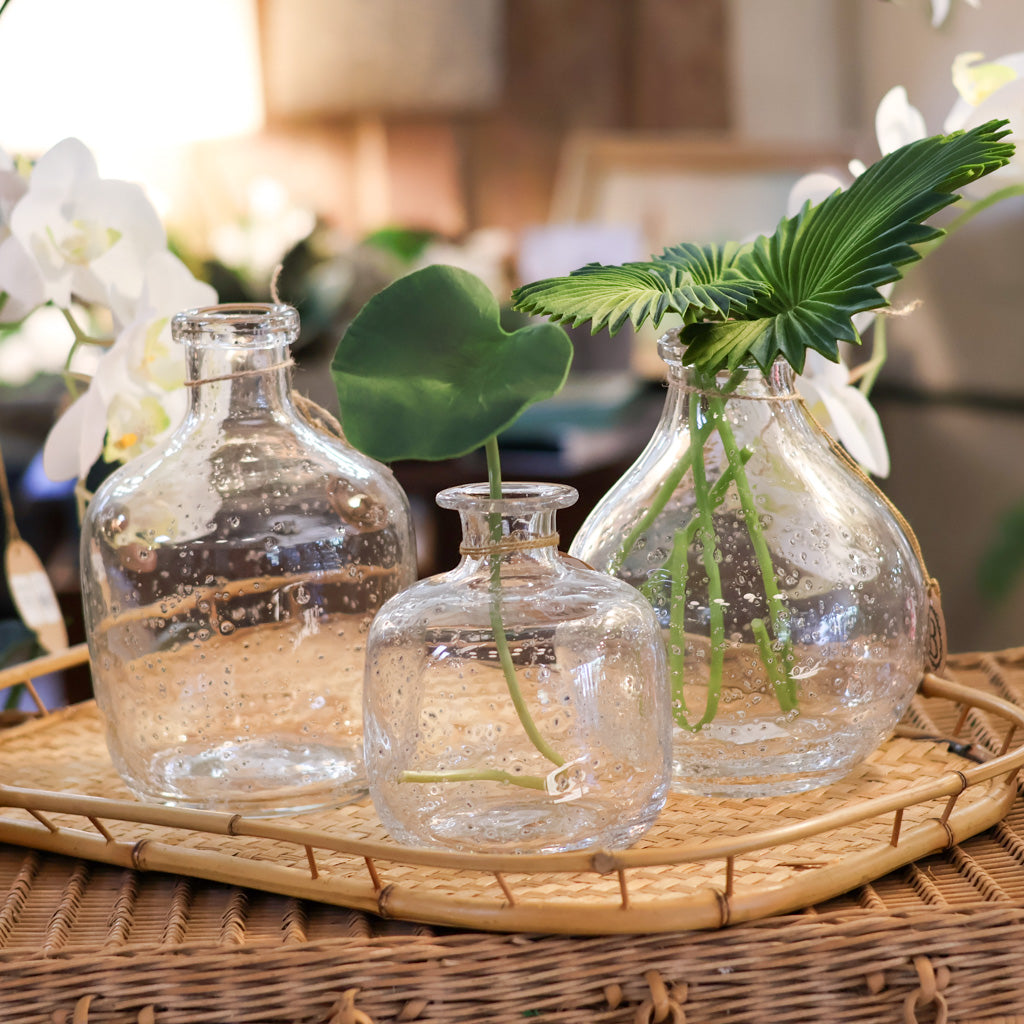 Textured Handblown Glass Vase Small