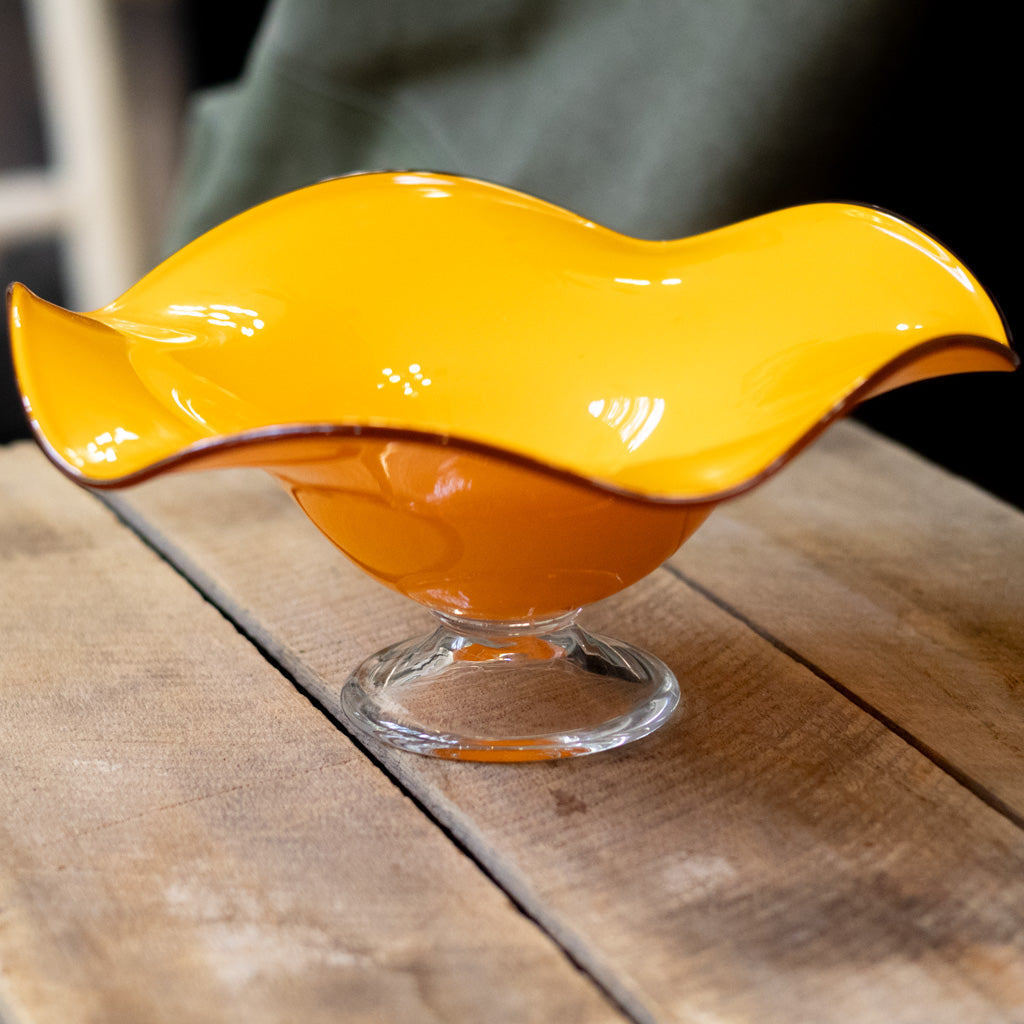 Czech Bohemian Tango Art Glass Compote