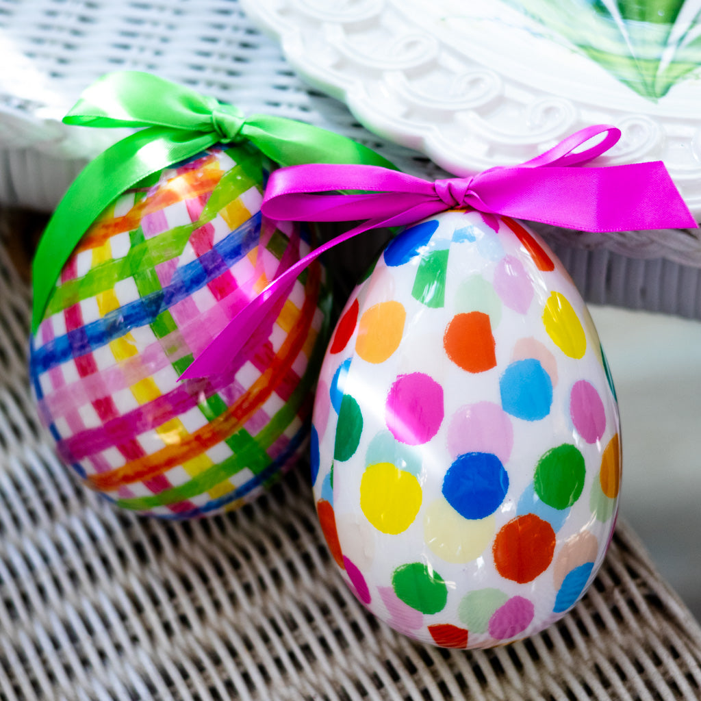 Polka Dot Confetti Egg Ornament