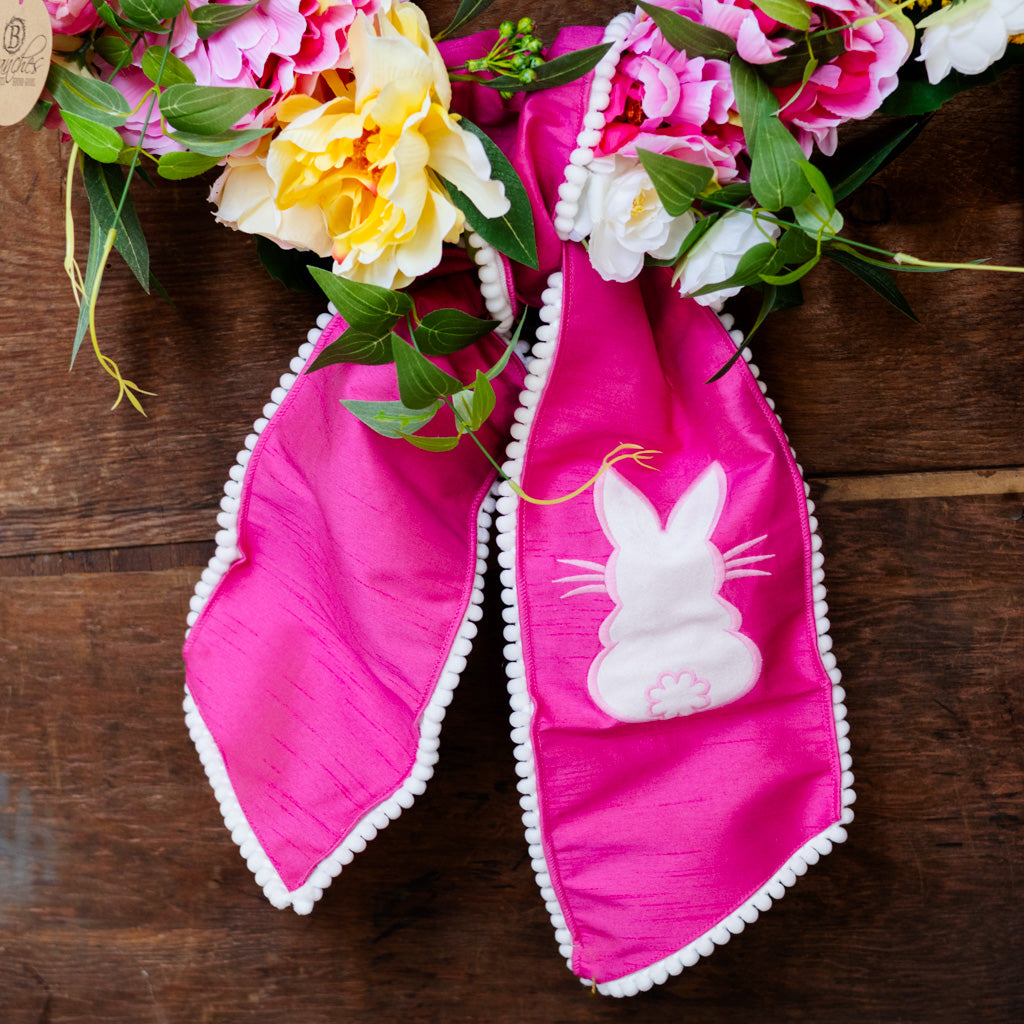 Bunny Wired Wreath Sash