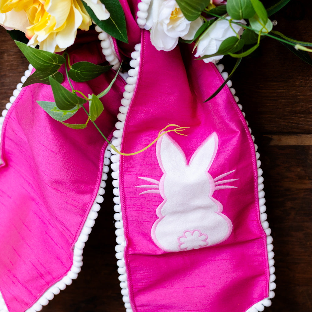 Bunny Wired Wreath Sash