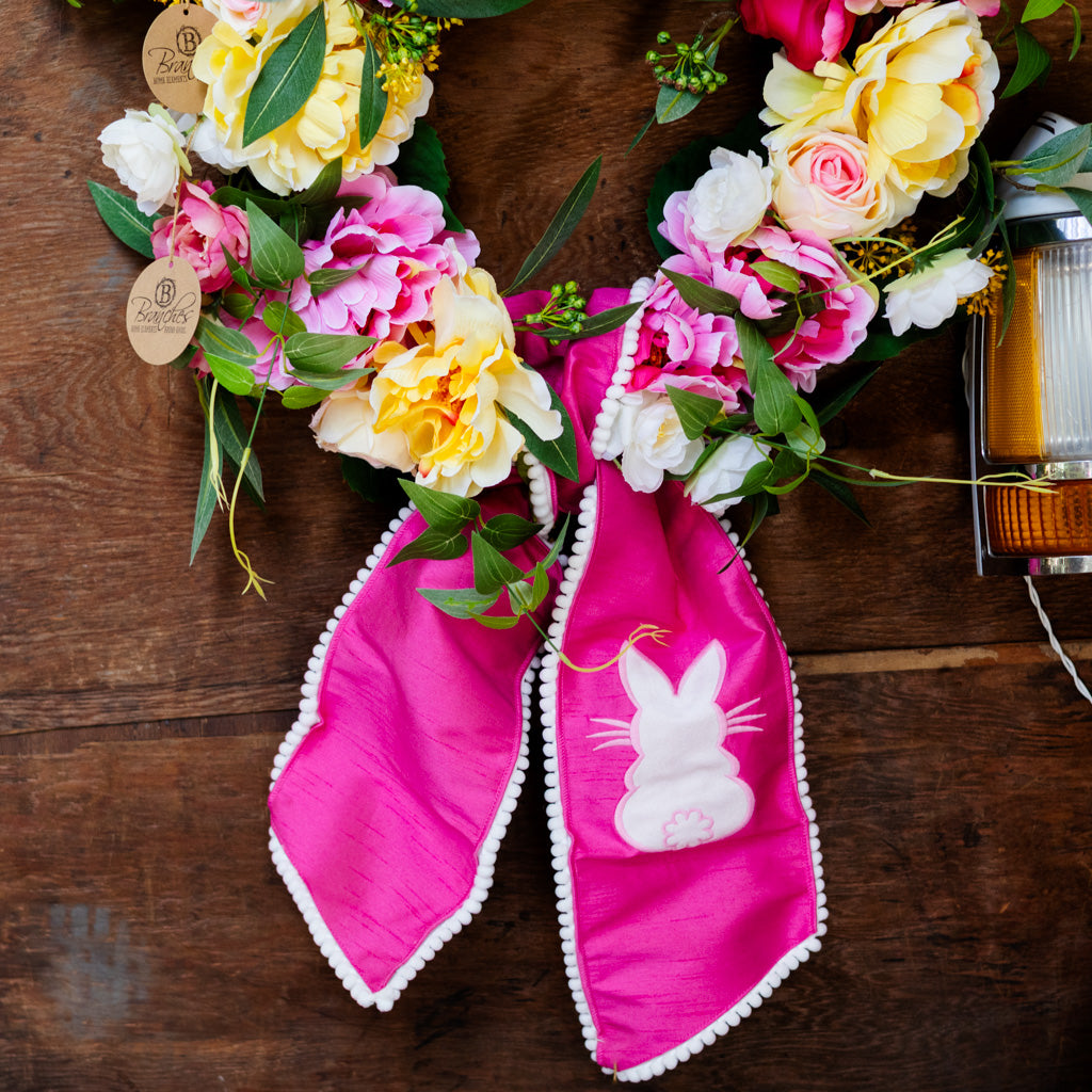 Bunny Wired Wreath Sash