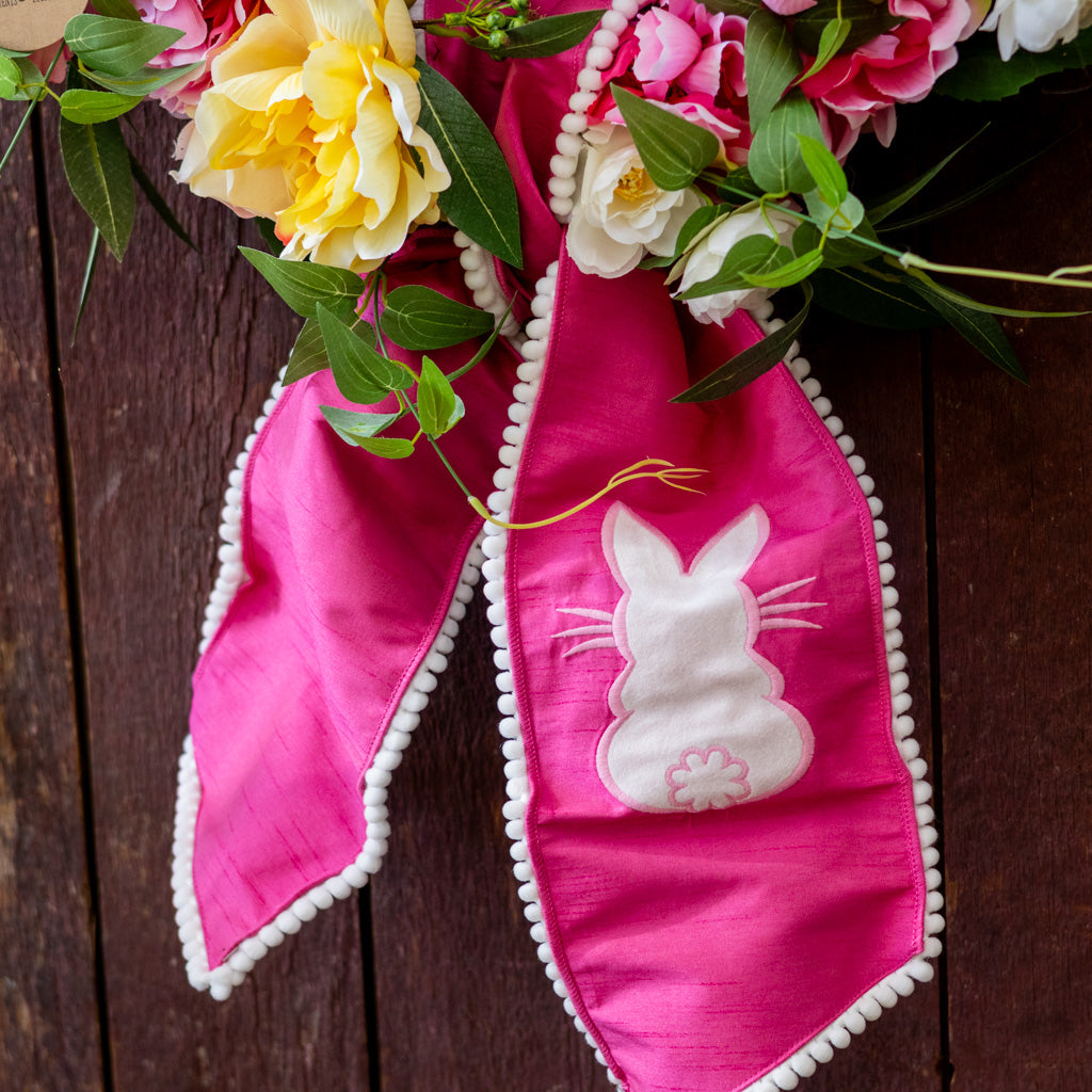 Bunny Wired Wreath Sash