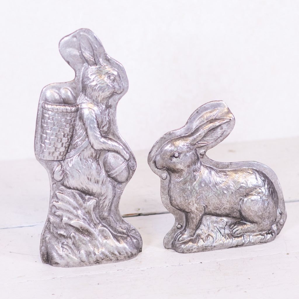 Antiqued Decorative Resin Easter Rabbit Candy Mold Standing