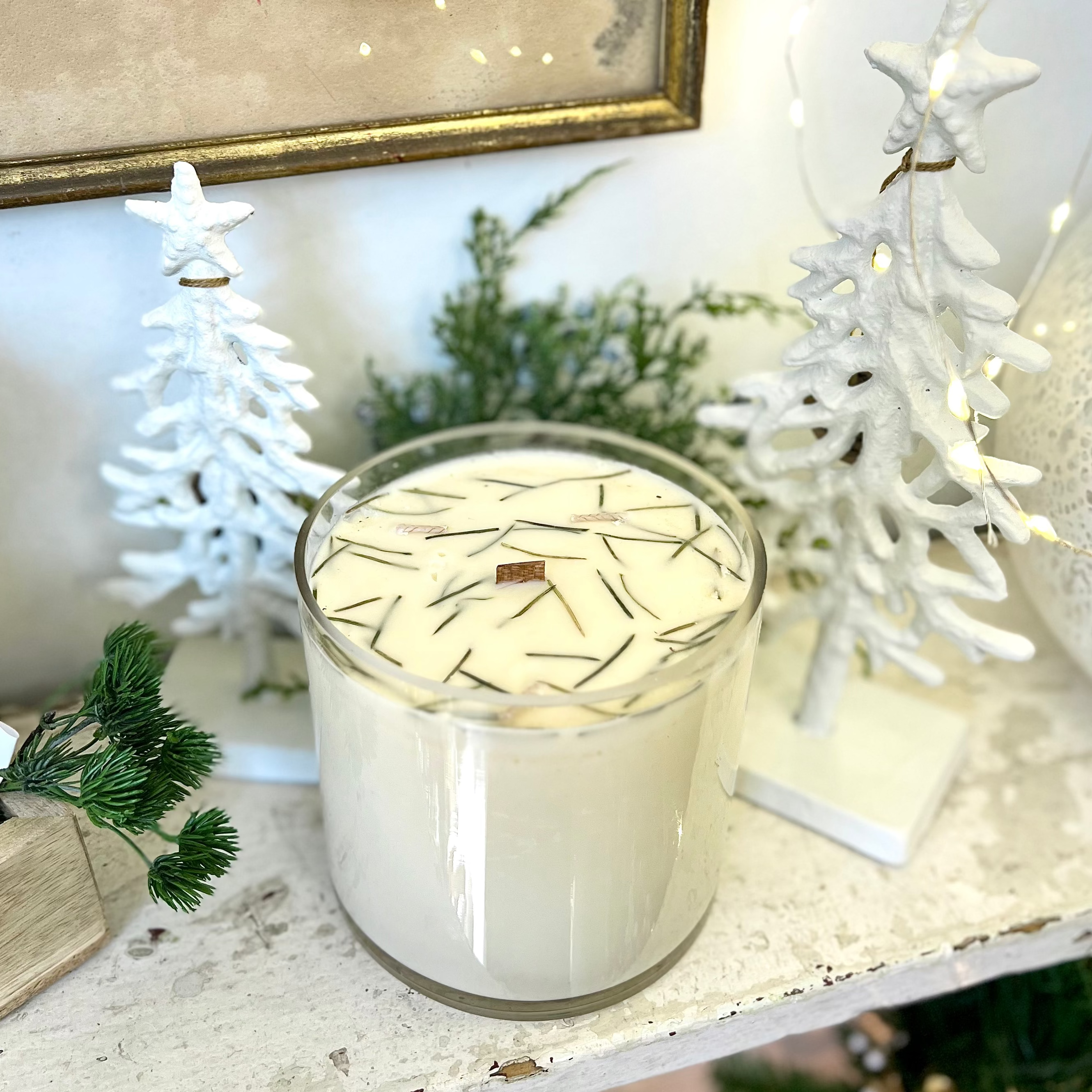 Freshly Harvested Fir Needle Holiday Vase Candle Large 32 oz.