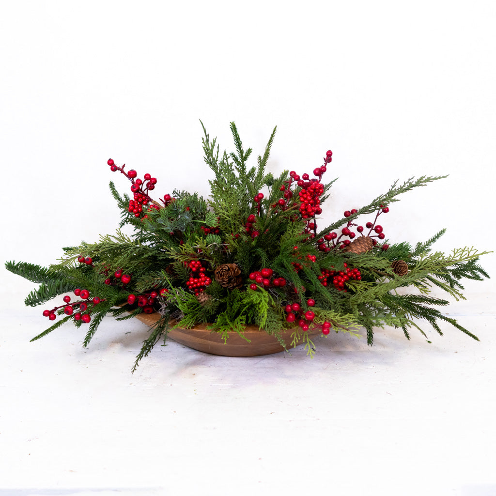 Fa La La Red Holiday Centerpiece Drop In