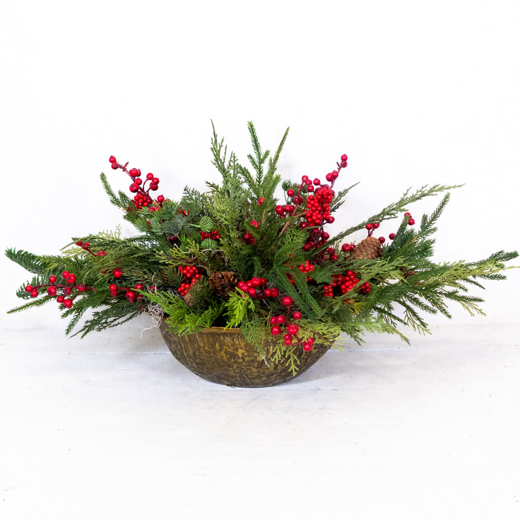 Fa La La Red Holiday Centerpiece Drop In