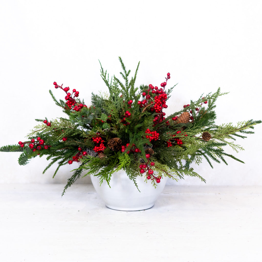Fa La La Red Holiday Centerpiece Drop In