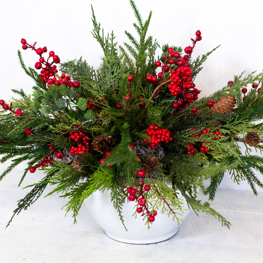 Fa La La Red Holiday Centerpiece Drop In