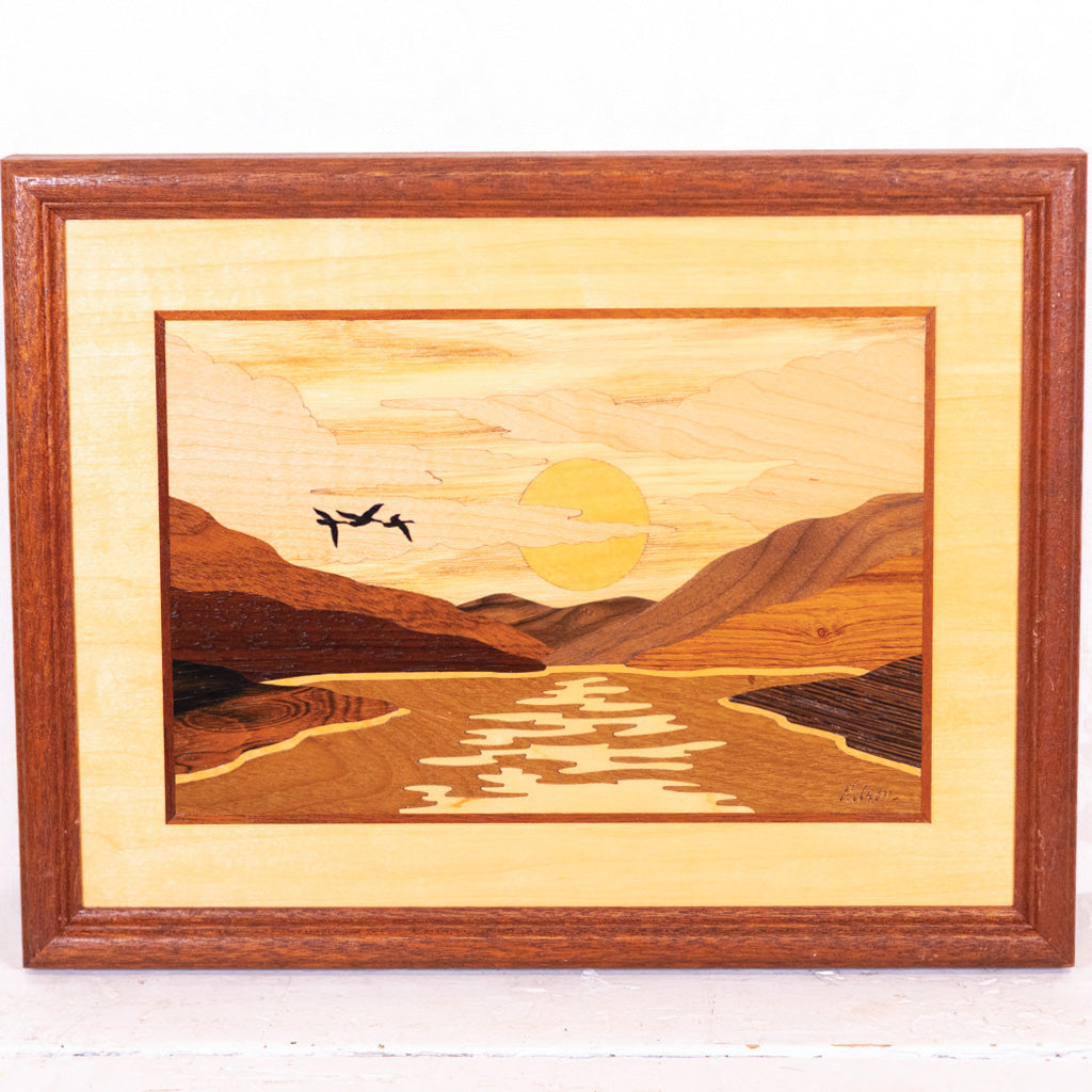 Hudson River Inlay Wood Marquetry Picture