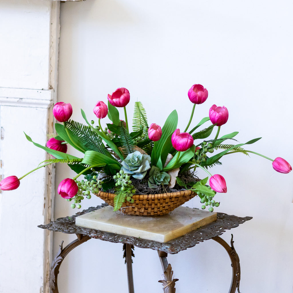 Tipsy Tulip Pink Centerpiece