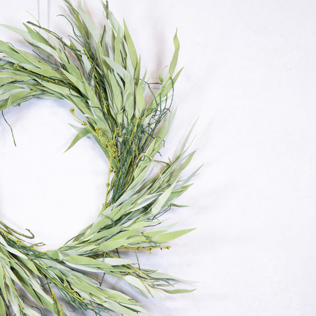 Willow Leaf Grass Twig Wreath