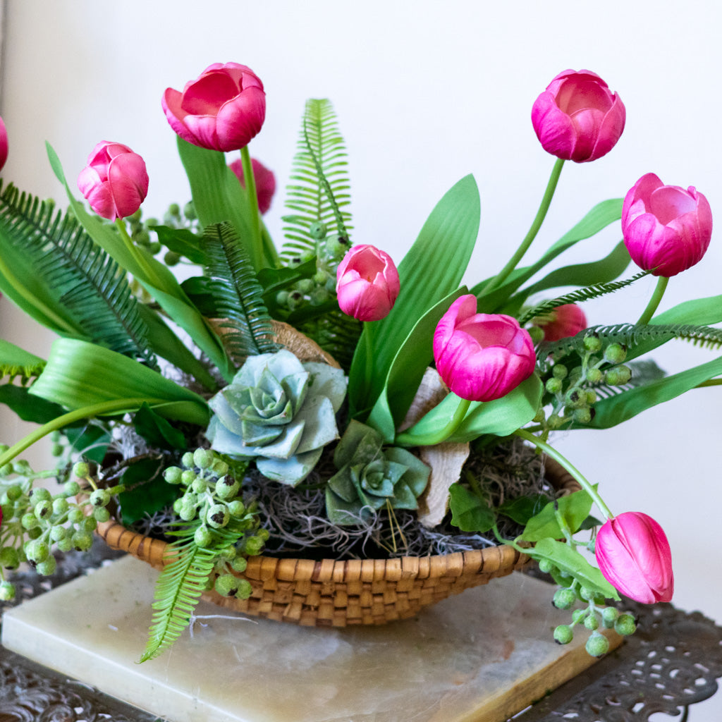 Tipsy Tulip Pink Centerpiece