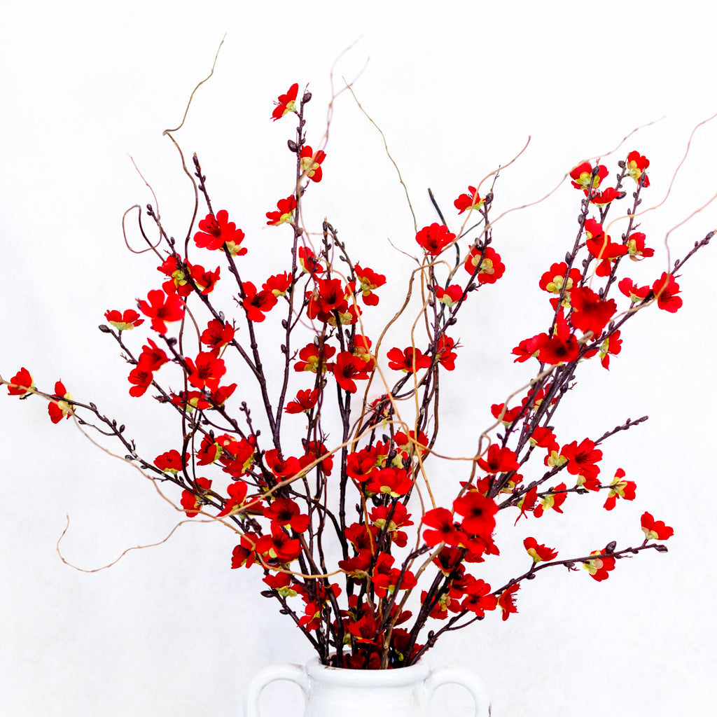 Branches and Red Blossoms Bouquet Drop In