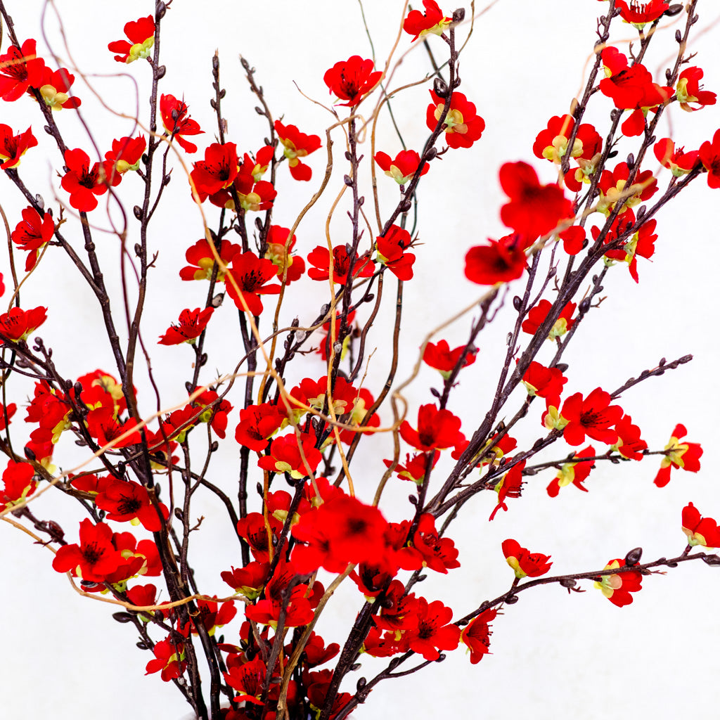 Branches and Red Blossoms Bouquet Drop In