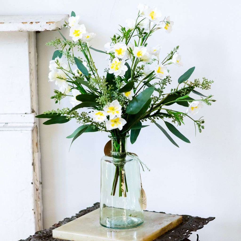 White Delphinium Bouquet Drop In