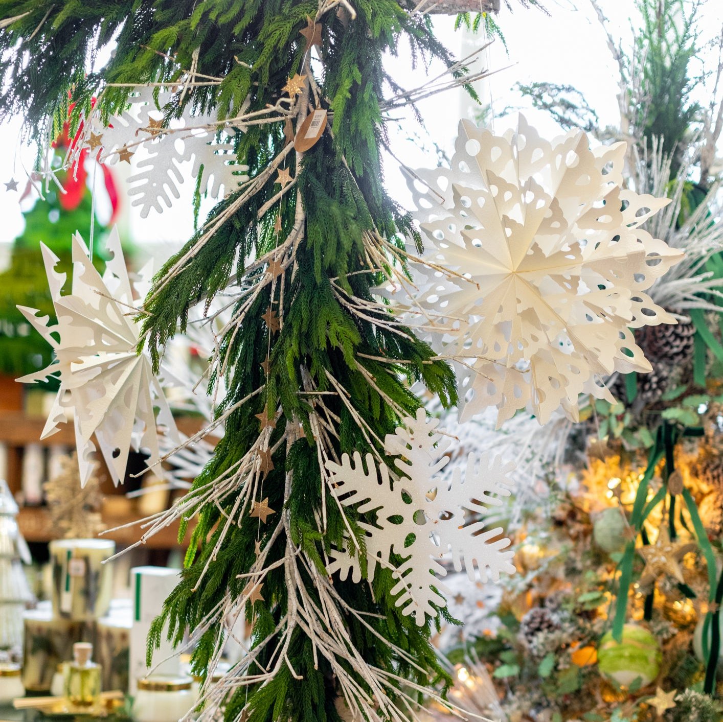 Fold Paper Cut Out Snowflake Ornament