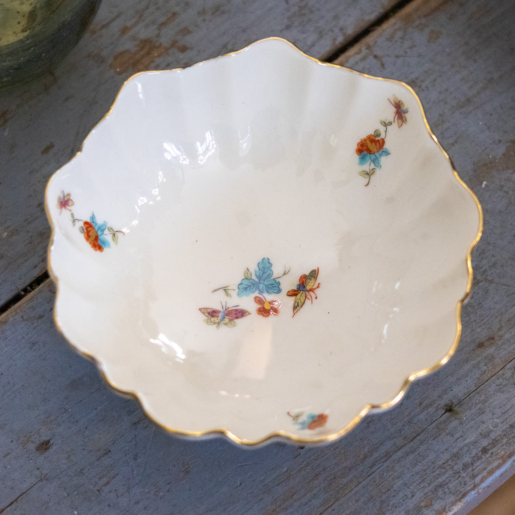 Lenox Small Gold Rim Floral Bowl