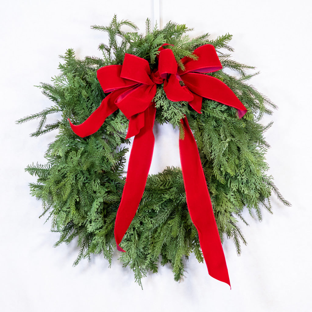 Real Touch Cedar Mixed Pine Juniper Wreath