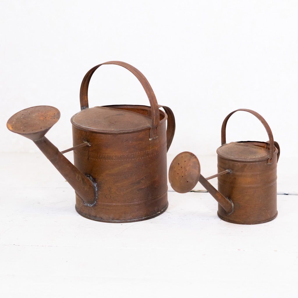 Copper Patina Metal Watering Can Small
