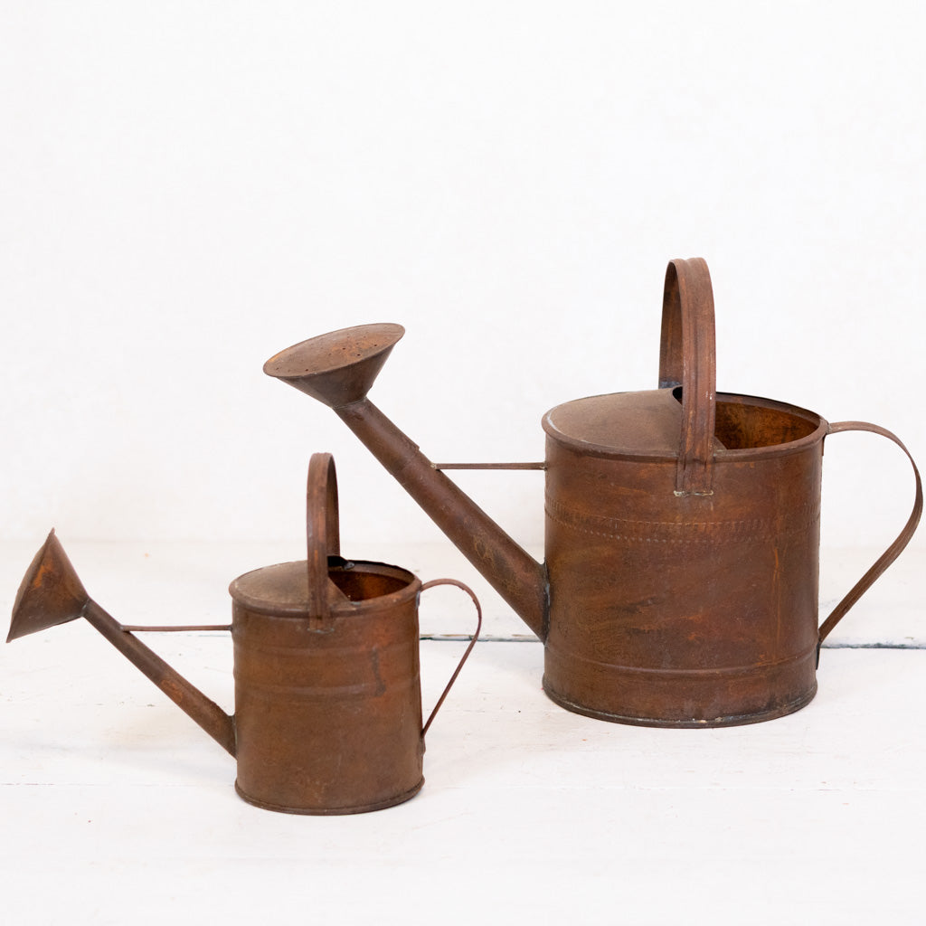 Copper Patina Metal Watering Can Small