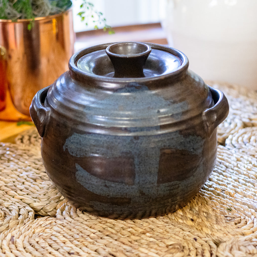 1960's Round Pottery with Lid