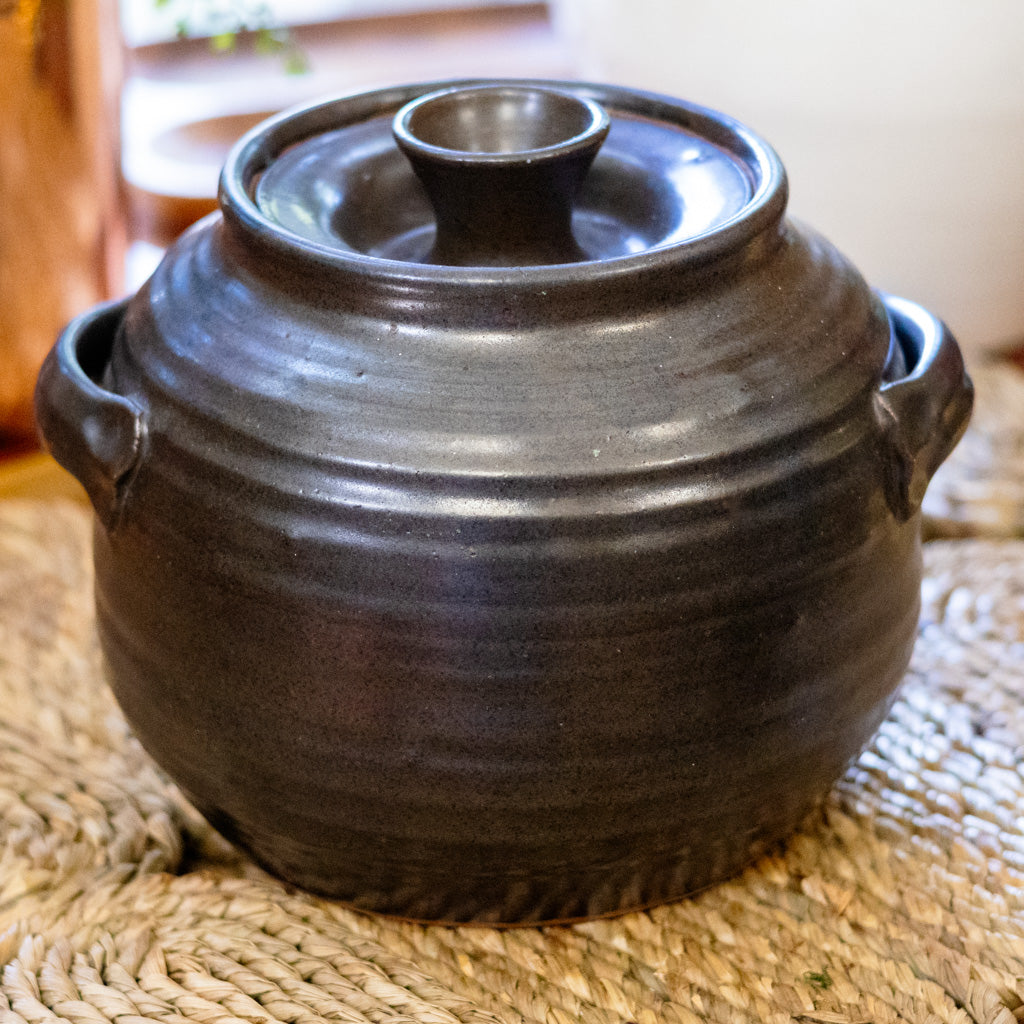 1960's Round Pottery with Lid