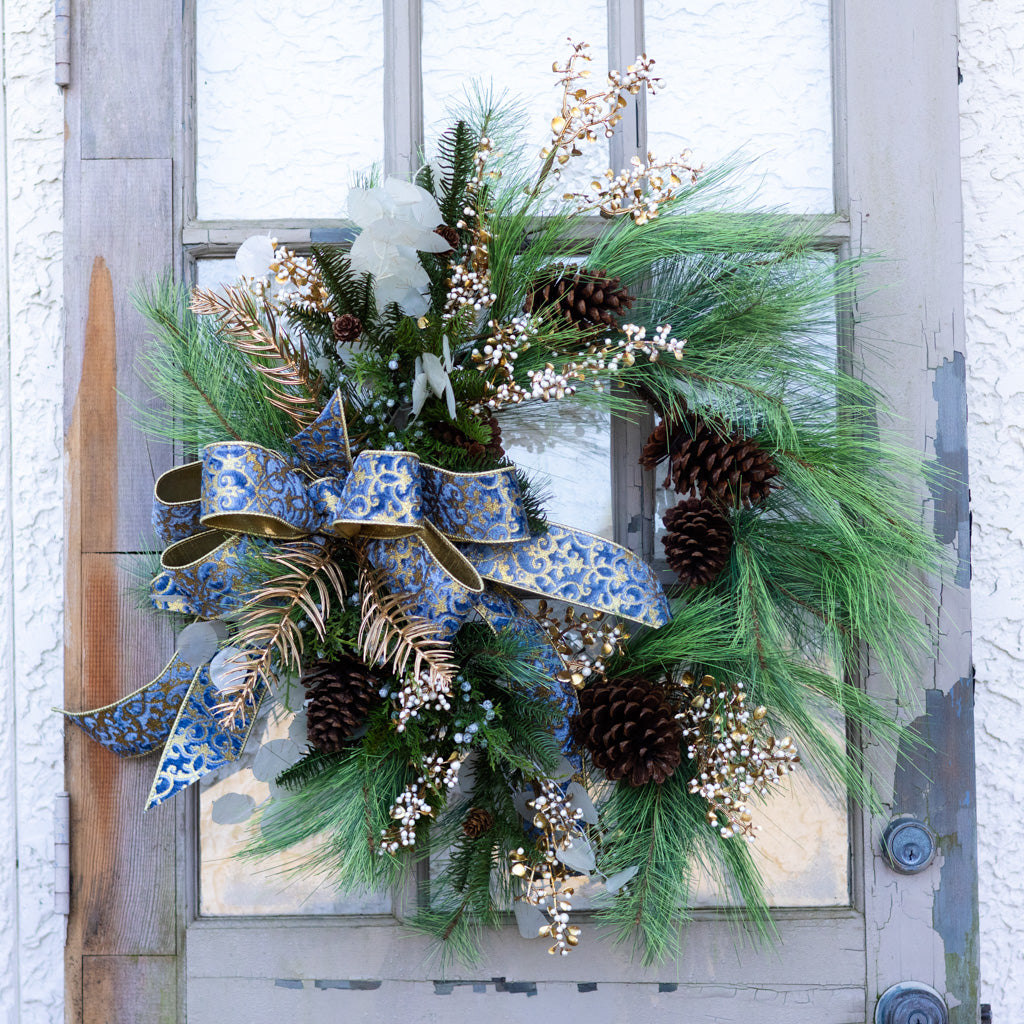 Blue Sandcastle Wreath