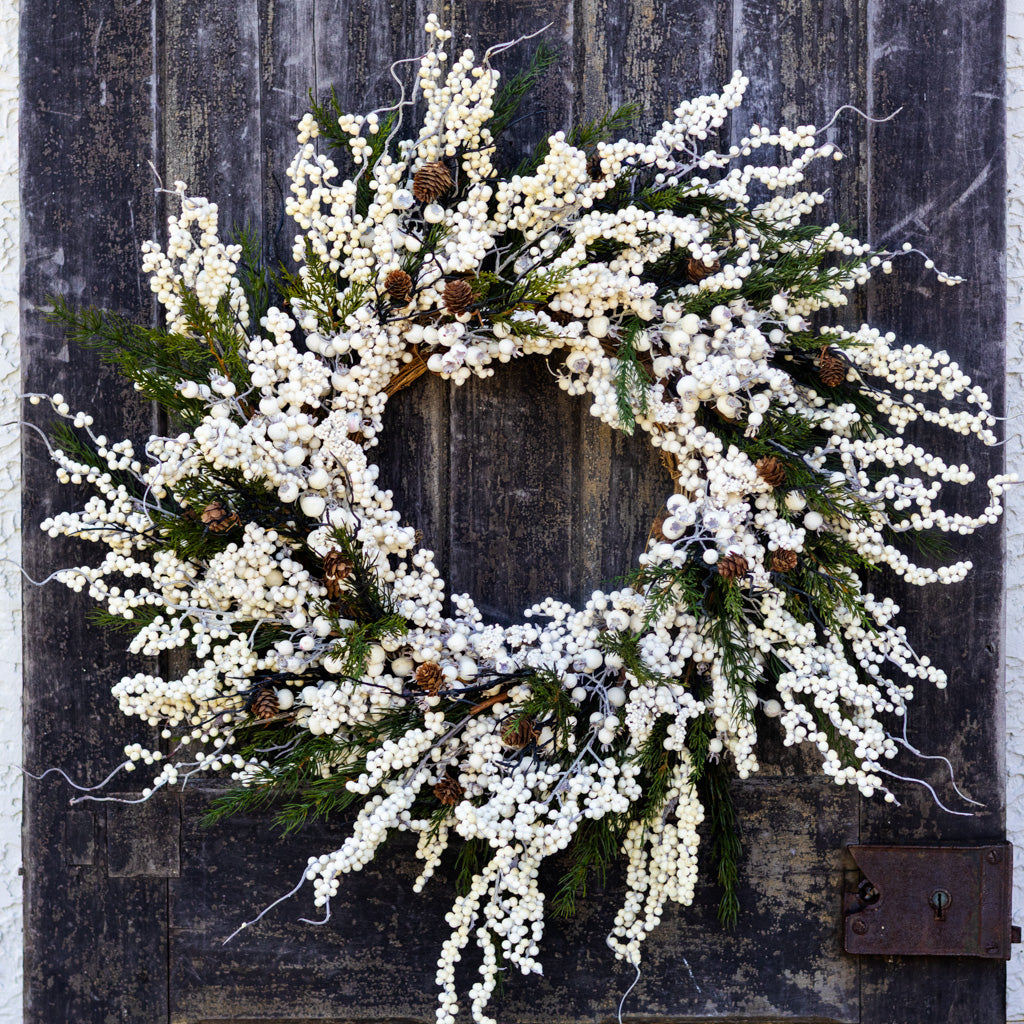 White Berry and Pine Wreath
